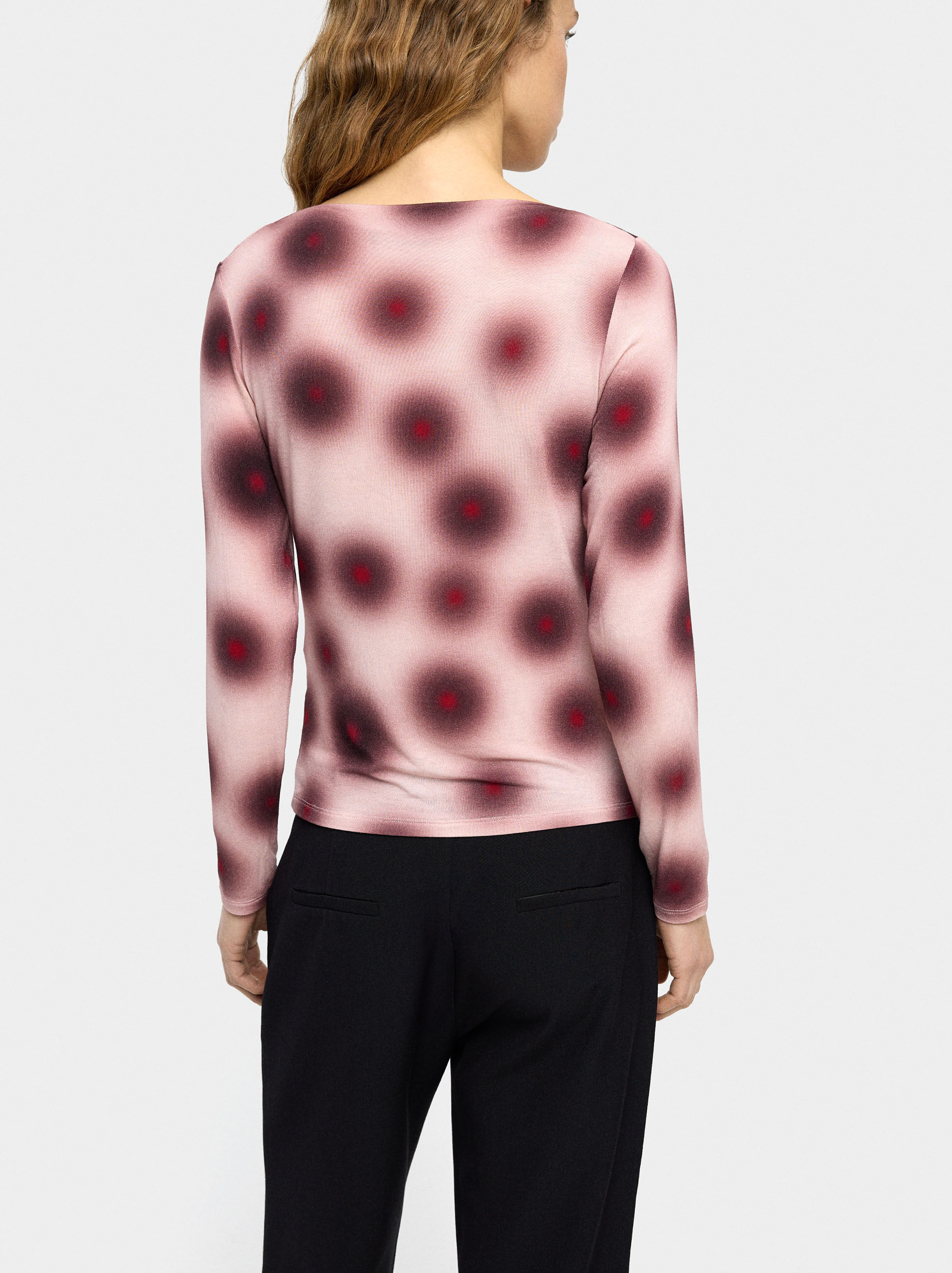 Chemise imprimée avec drapé