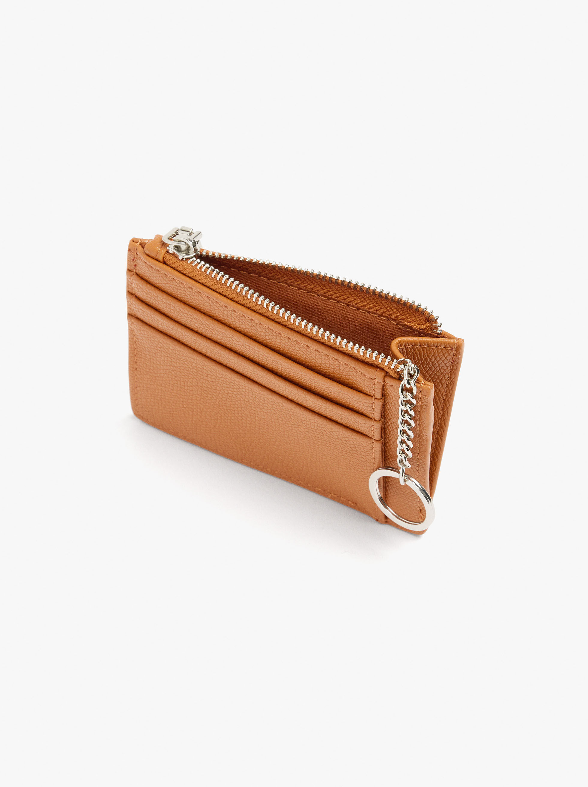Porte-cartes avec texture et porte-clés