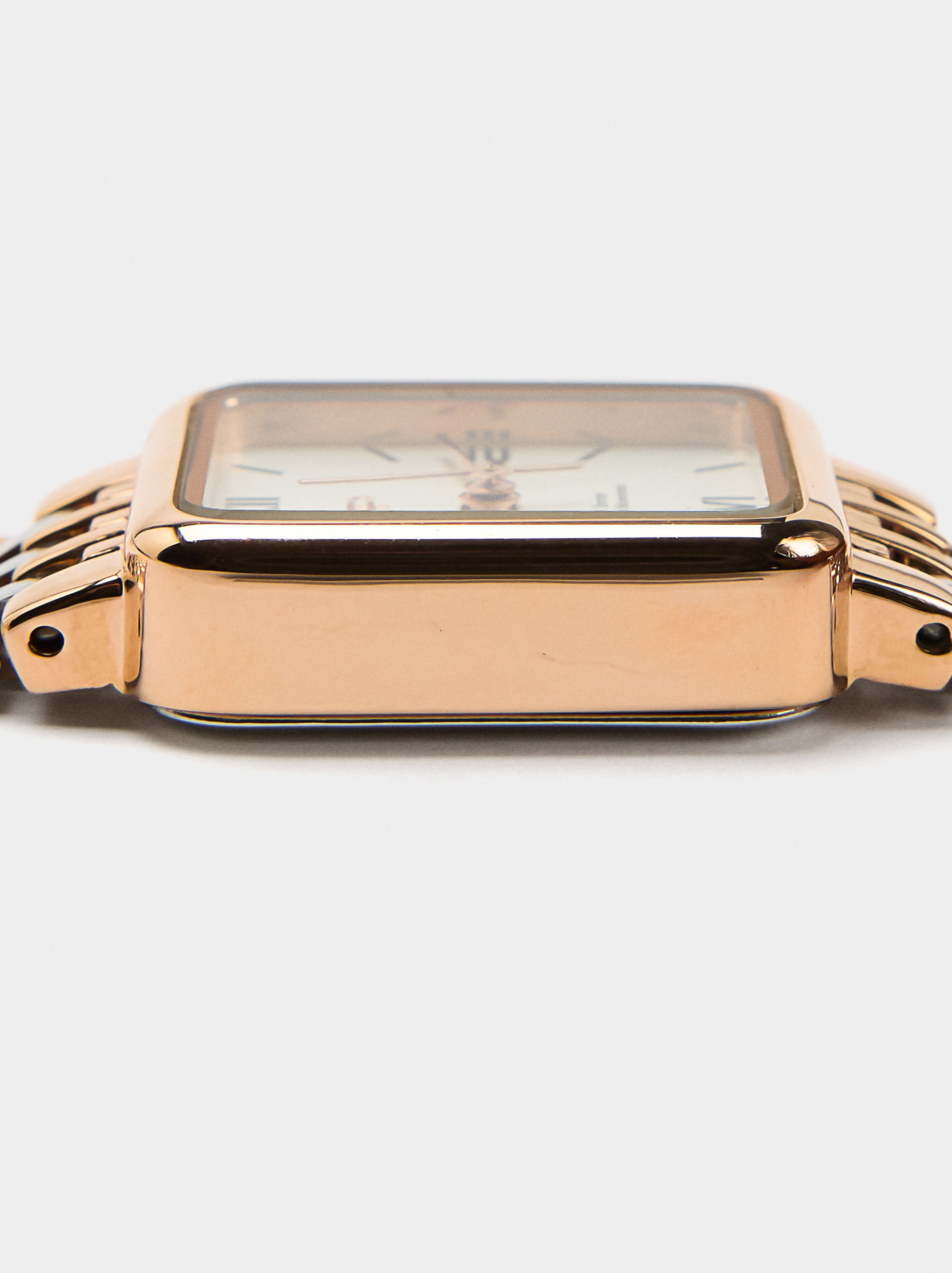 Montre carrée bracelet en acier inoxydable