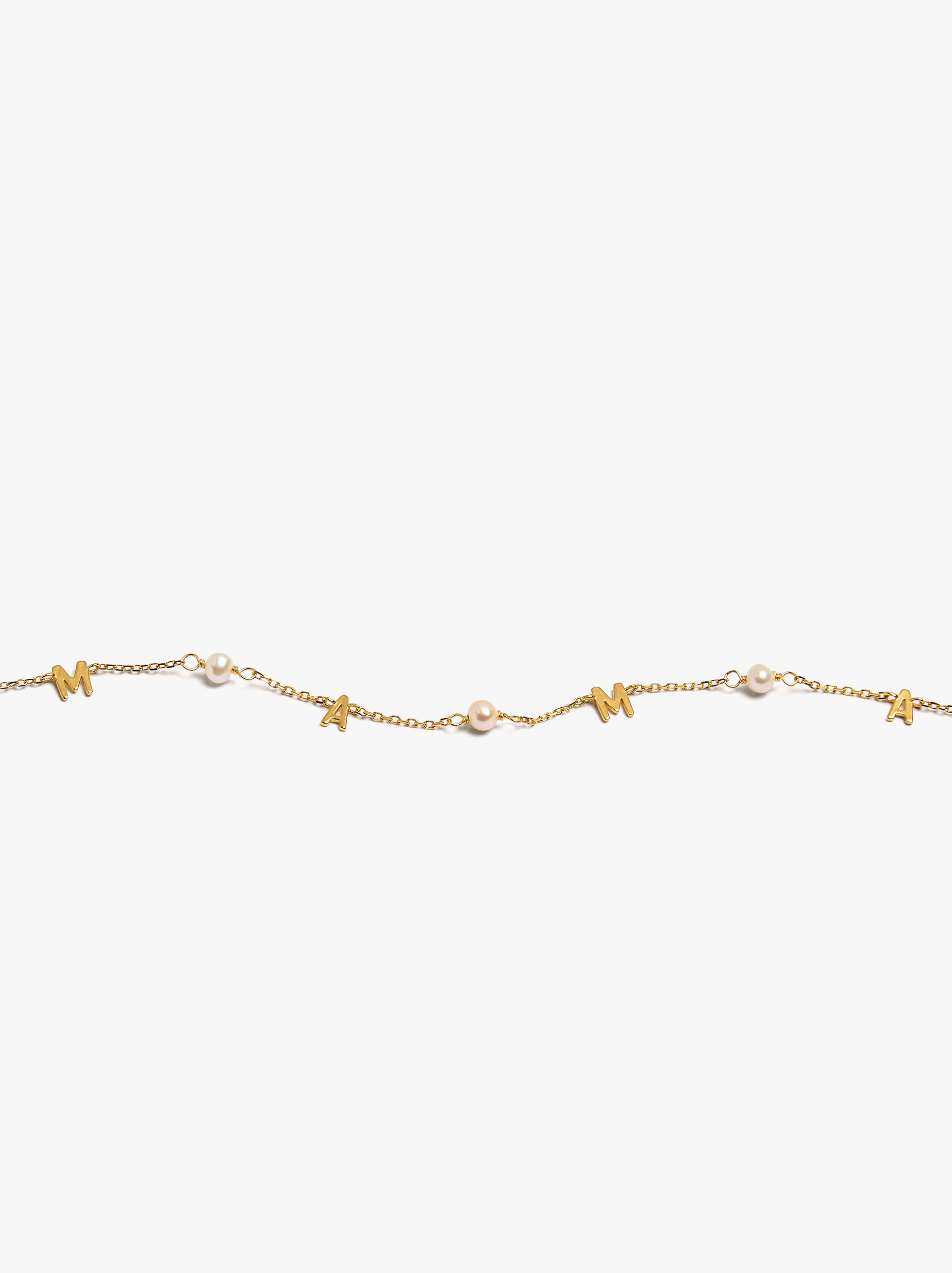 Bracelet MAMA avec perles d'eau douce - argent sterling 925