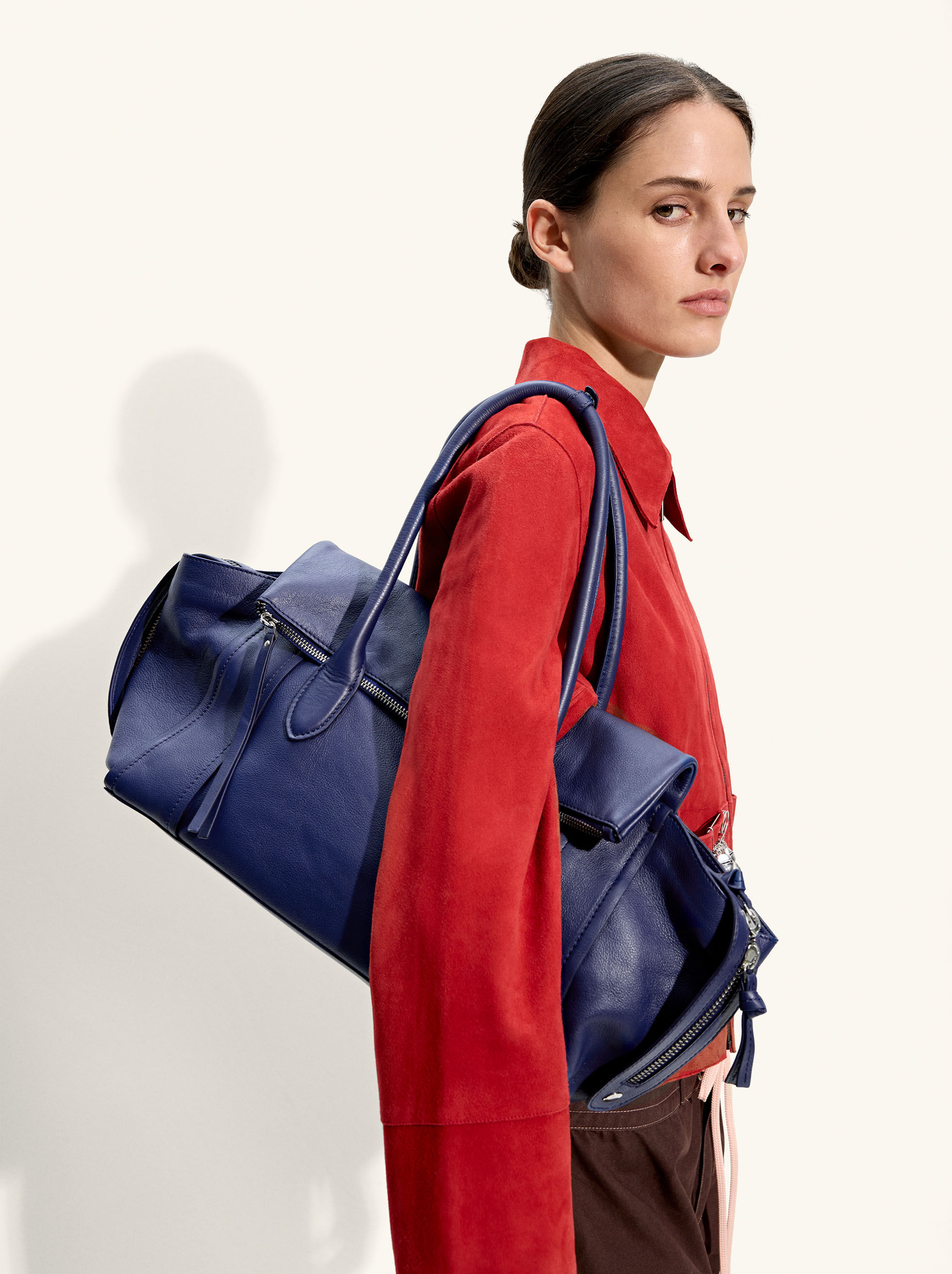 Sac tote en cuir avec rabat
