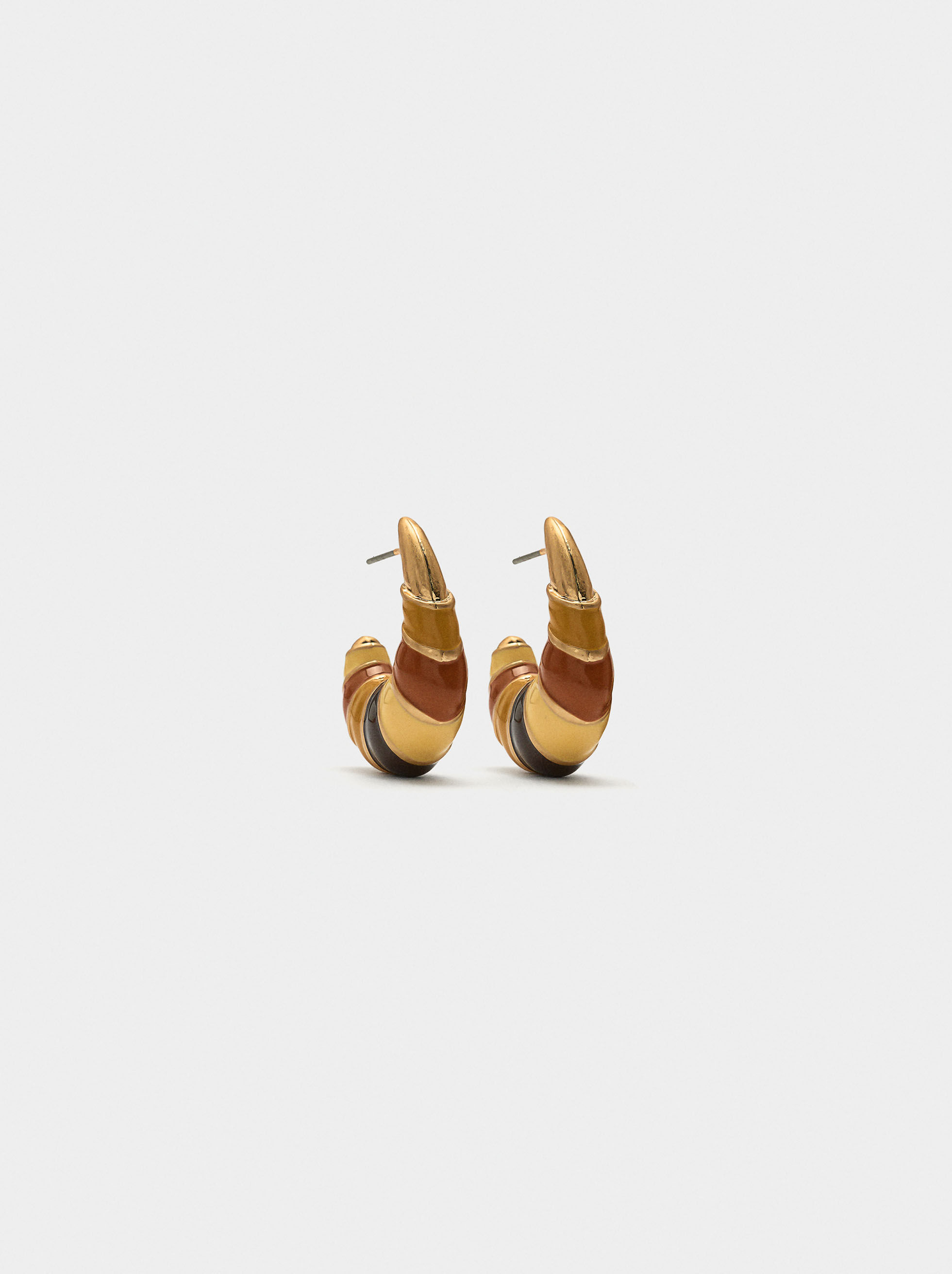 Boucles d'oreilles longues avec émail