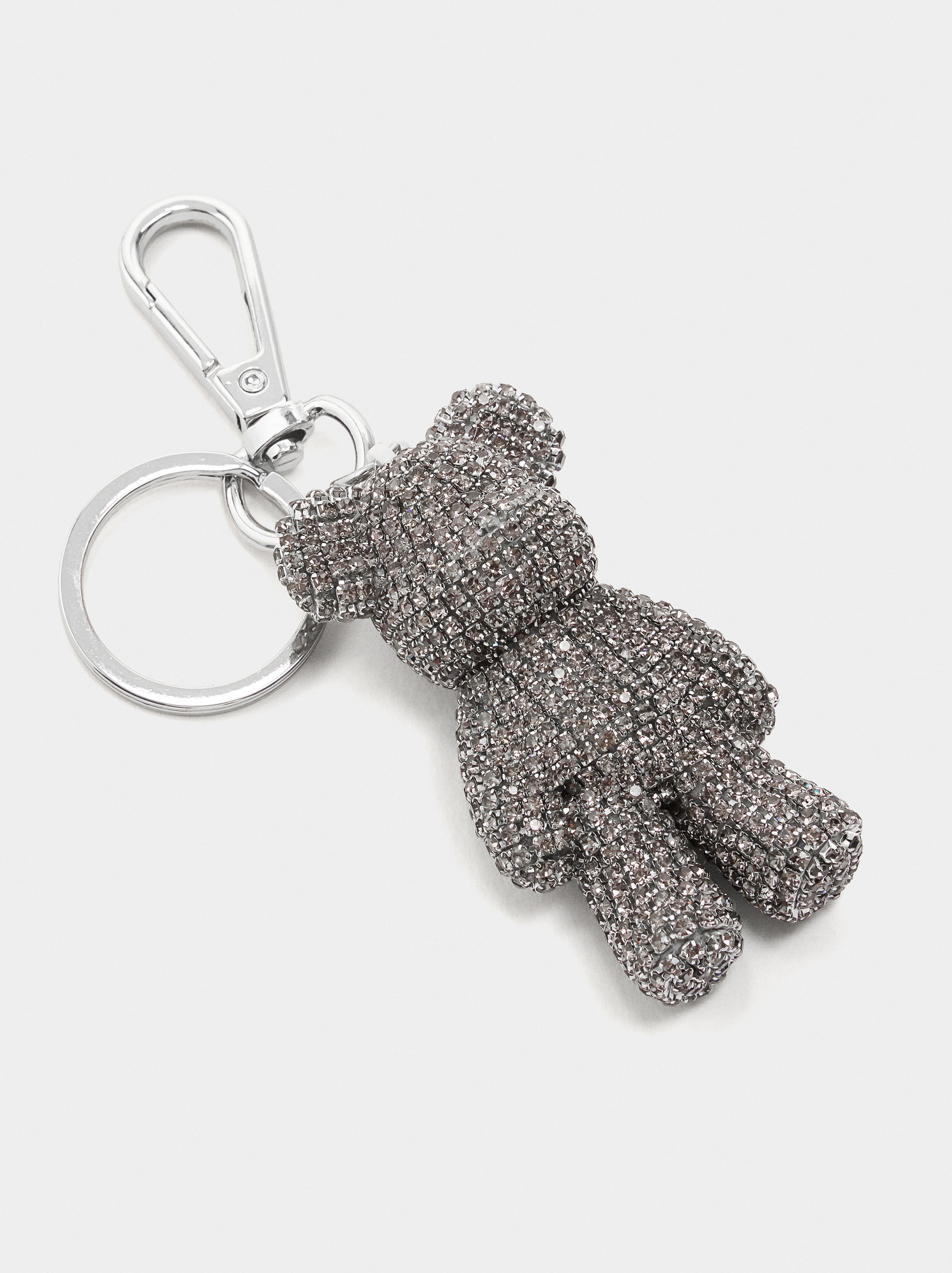 Porte-clés en forme d'ours avec paillettes