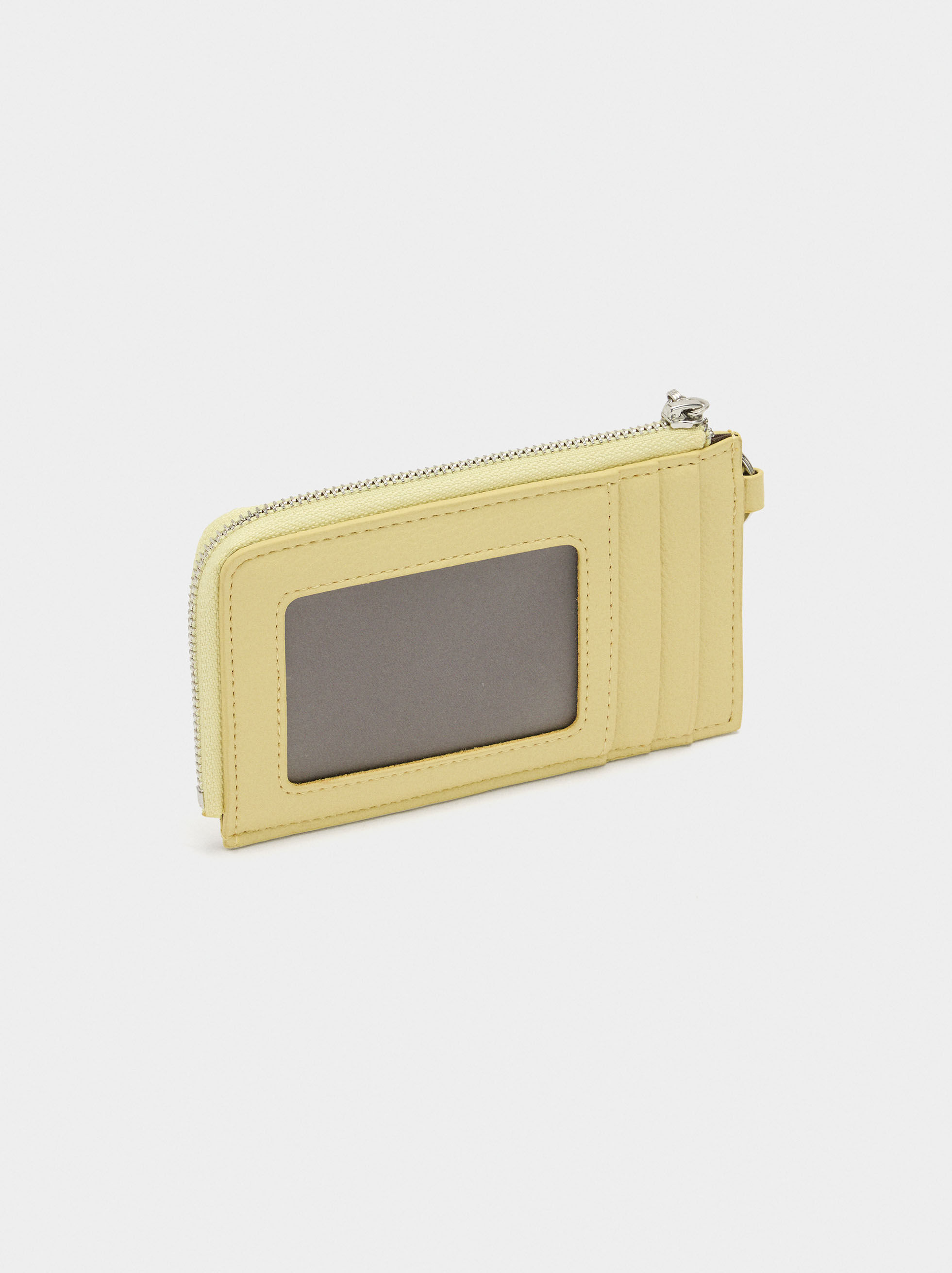 Porte-cartes avec texture et cordon