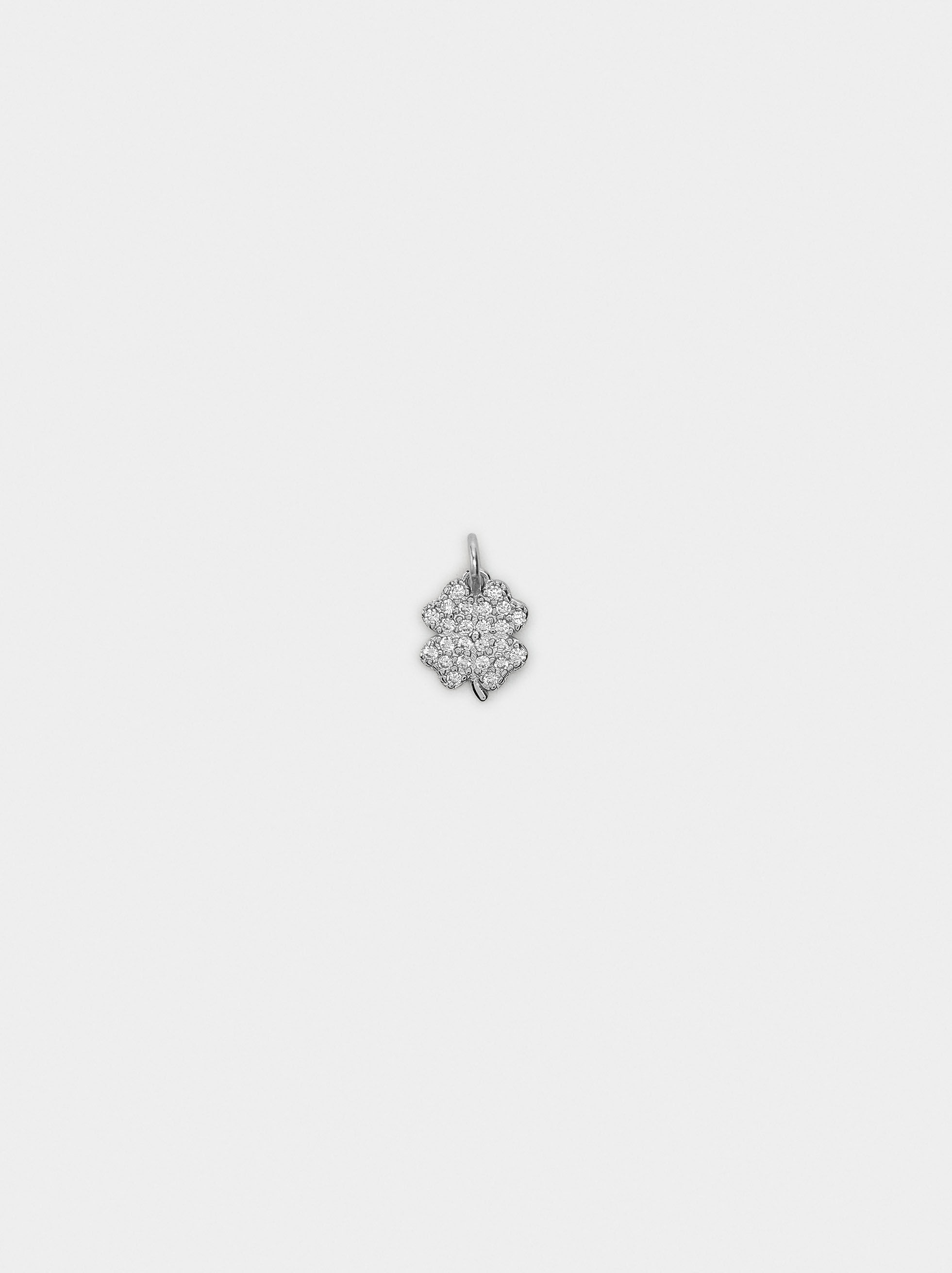 Charms trevo avec zircons - argent 925