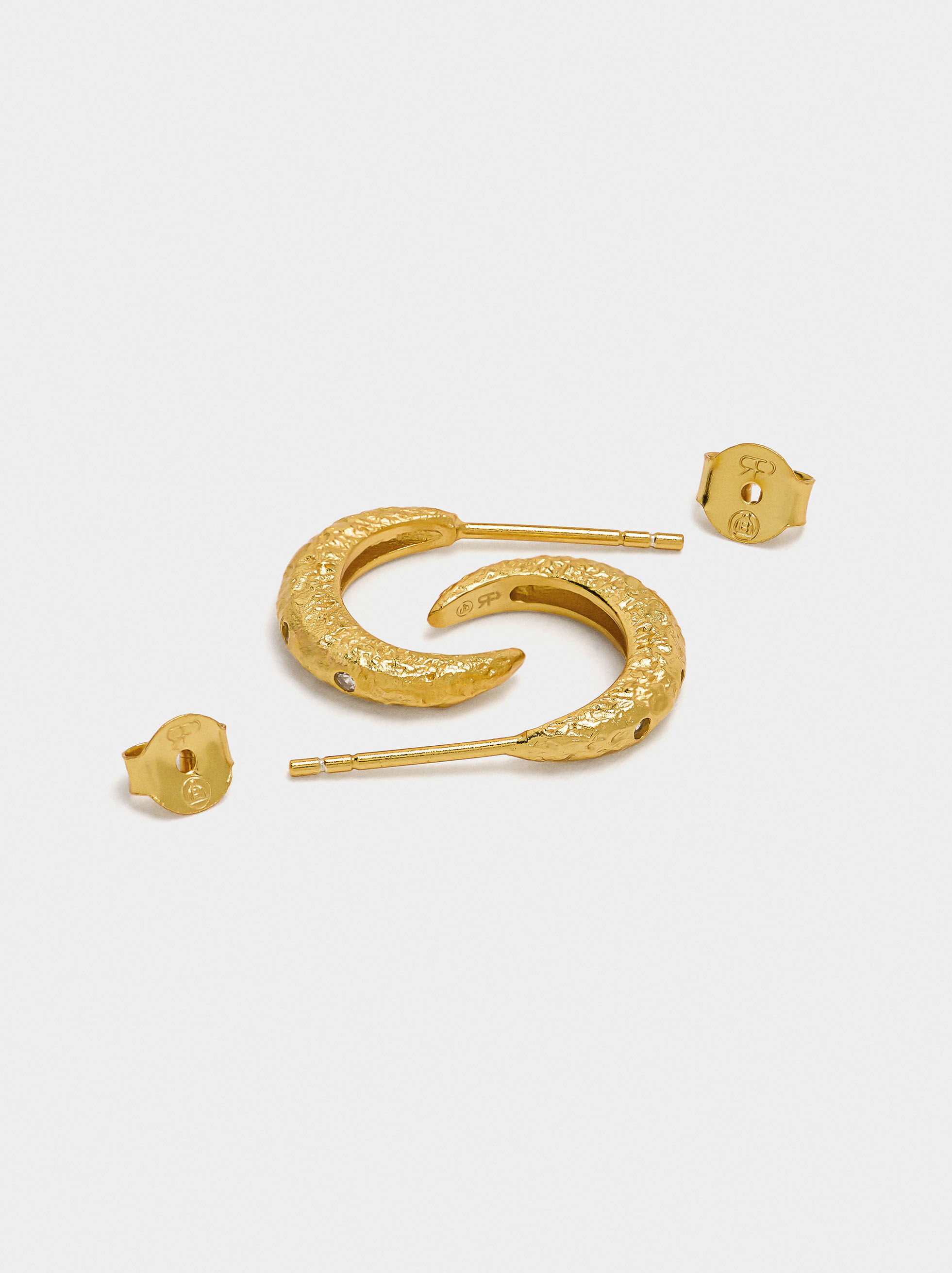 Boucles d'oreilles avec zircons - argent 925