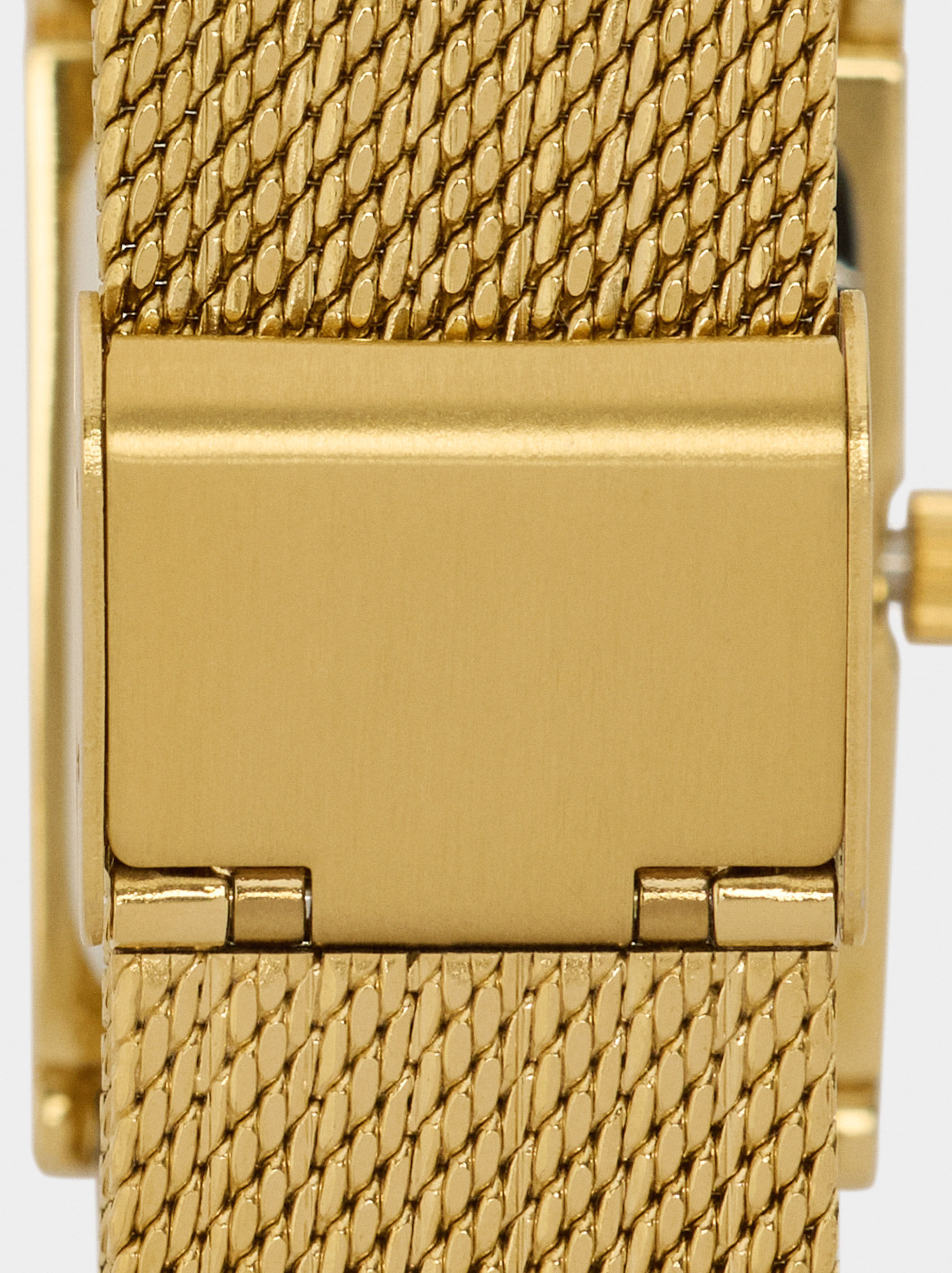 Montre carrée avec bracelet métallique en acier