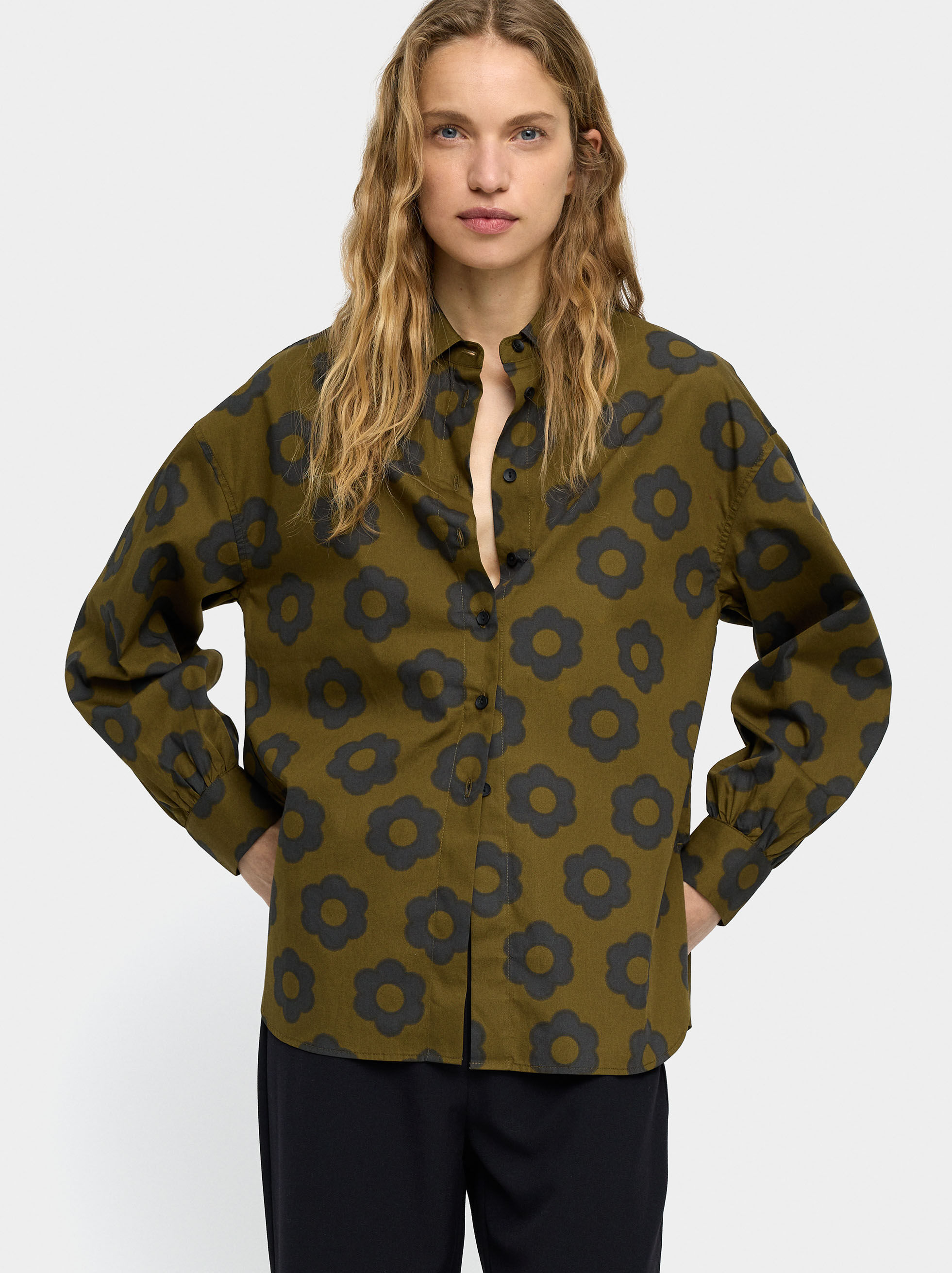 Chemise imprimé floral 100 % coton