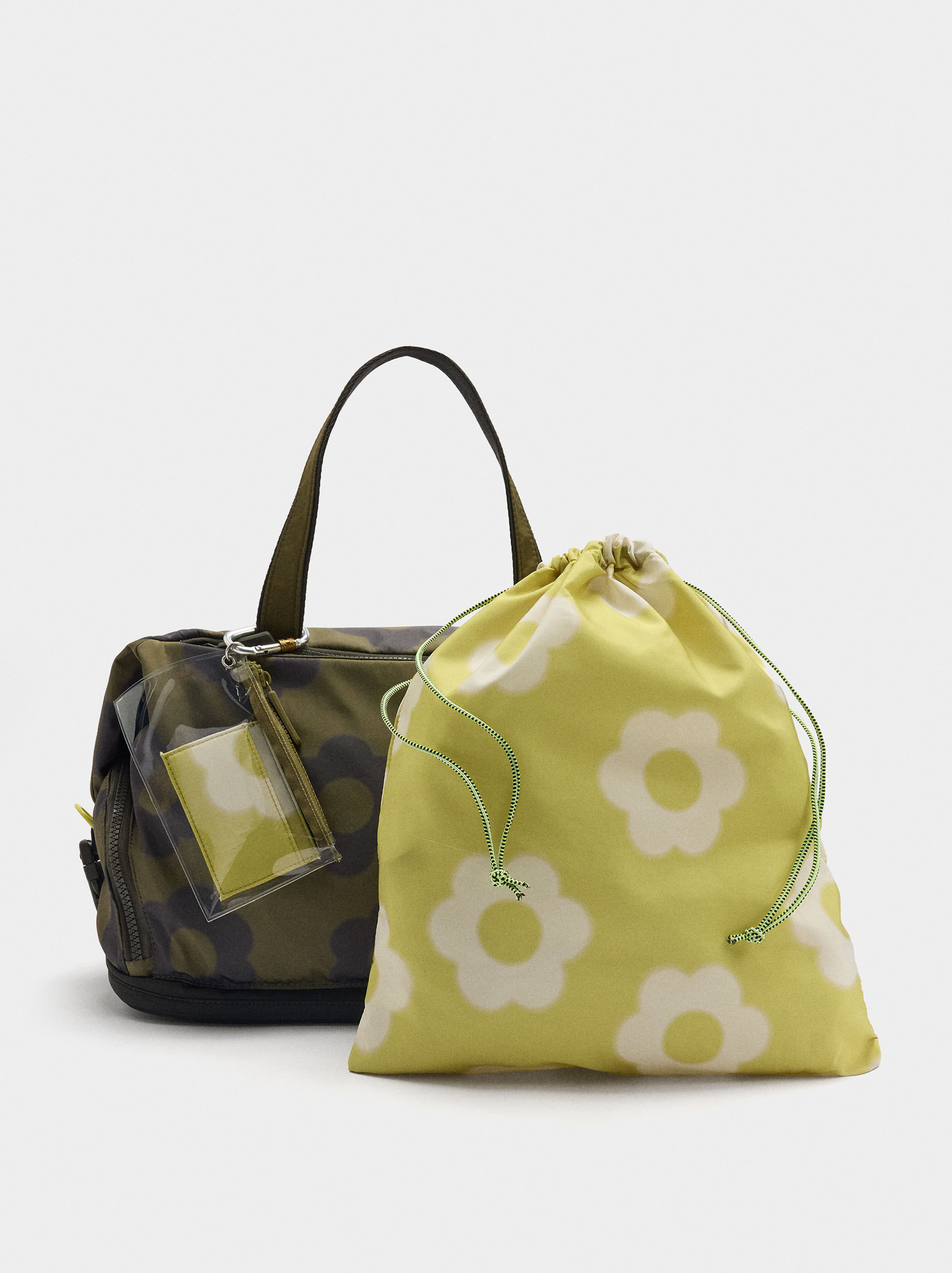 Sac de sport en nylon imprimé floral