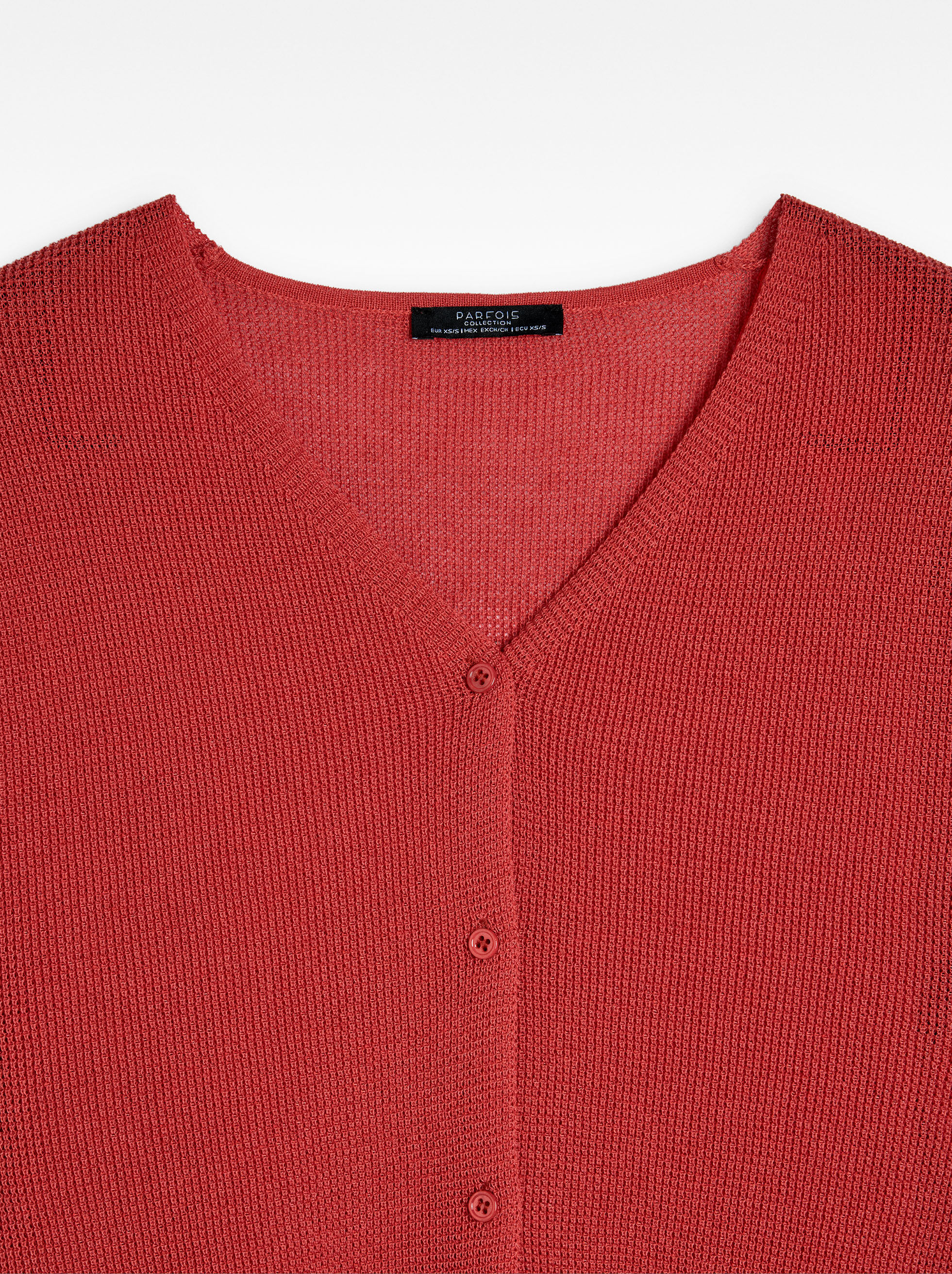 Cardigan en maille manches courtes