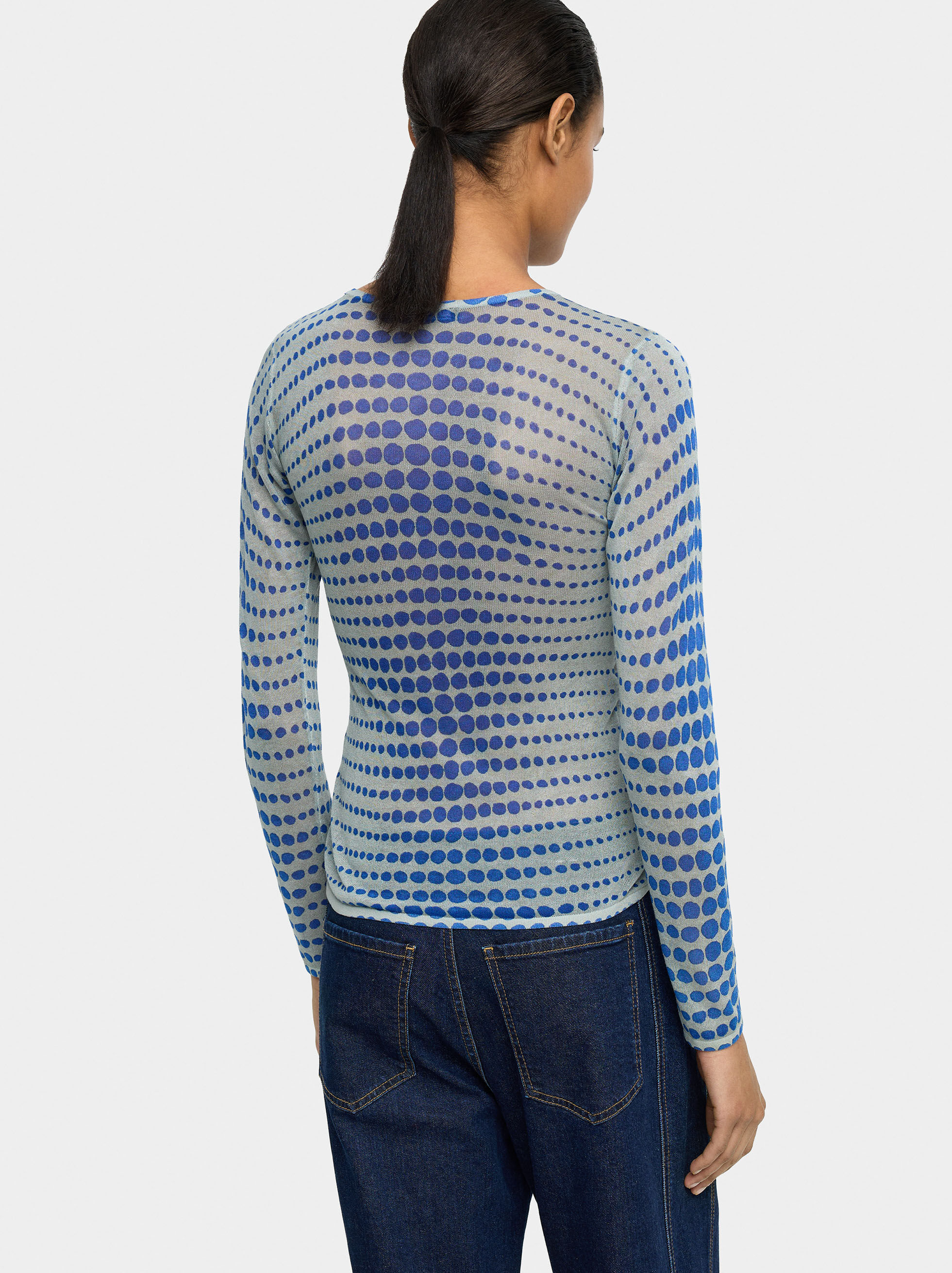 Chemise en maille semi-transparente