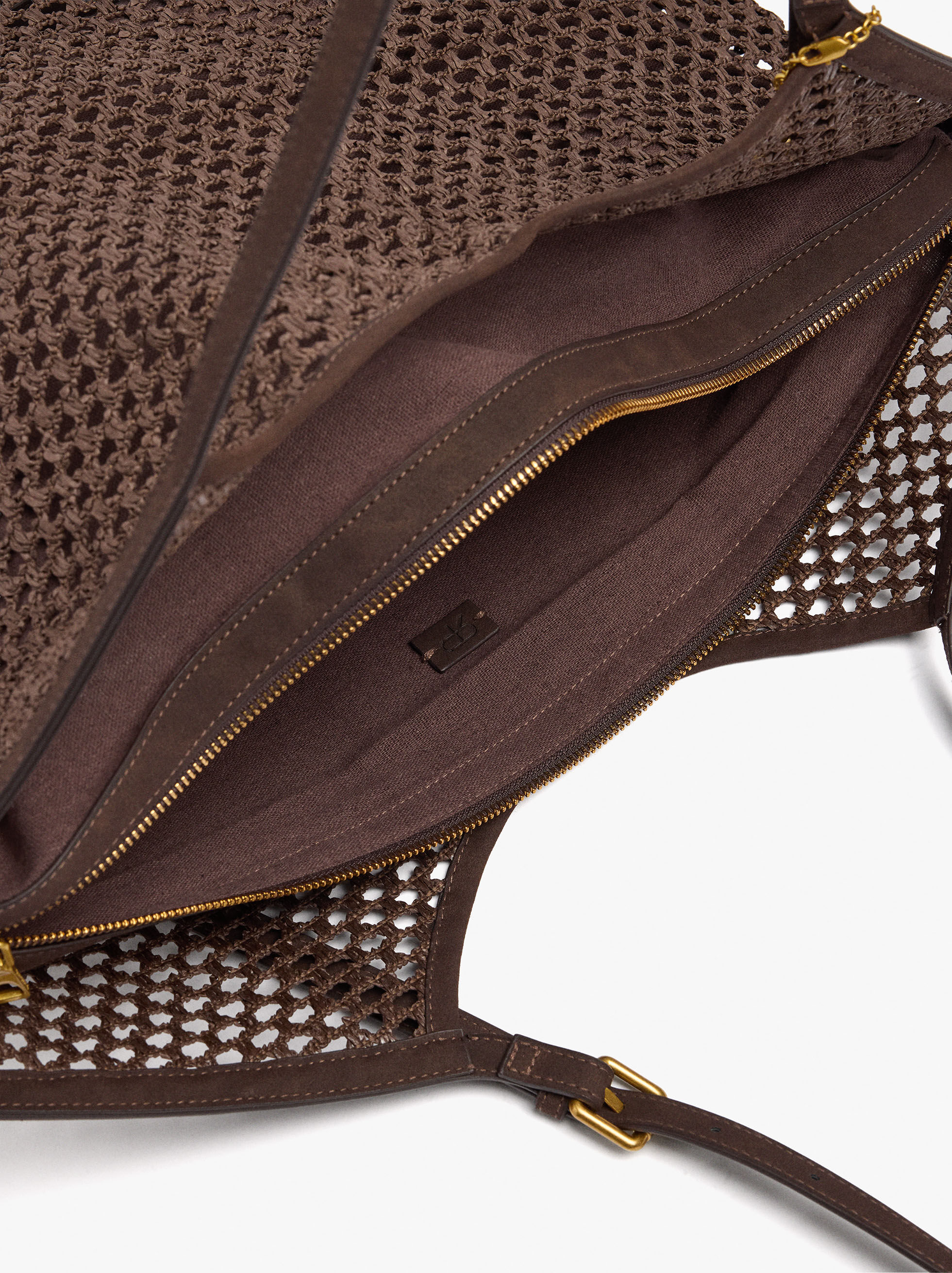 Sac à main effet paille avec porte-clés