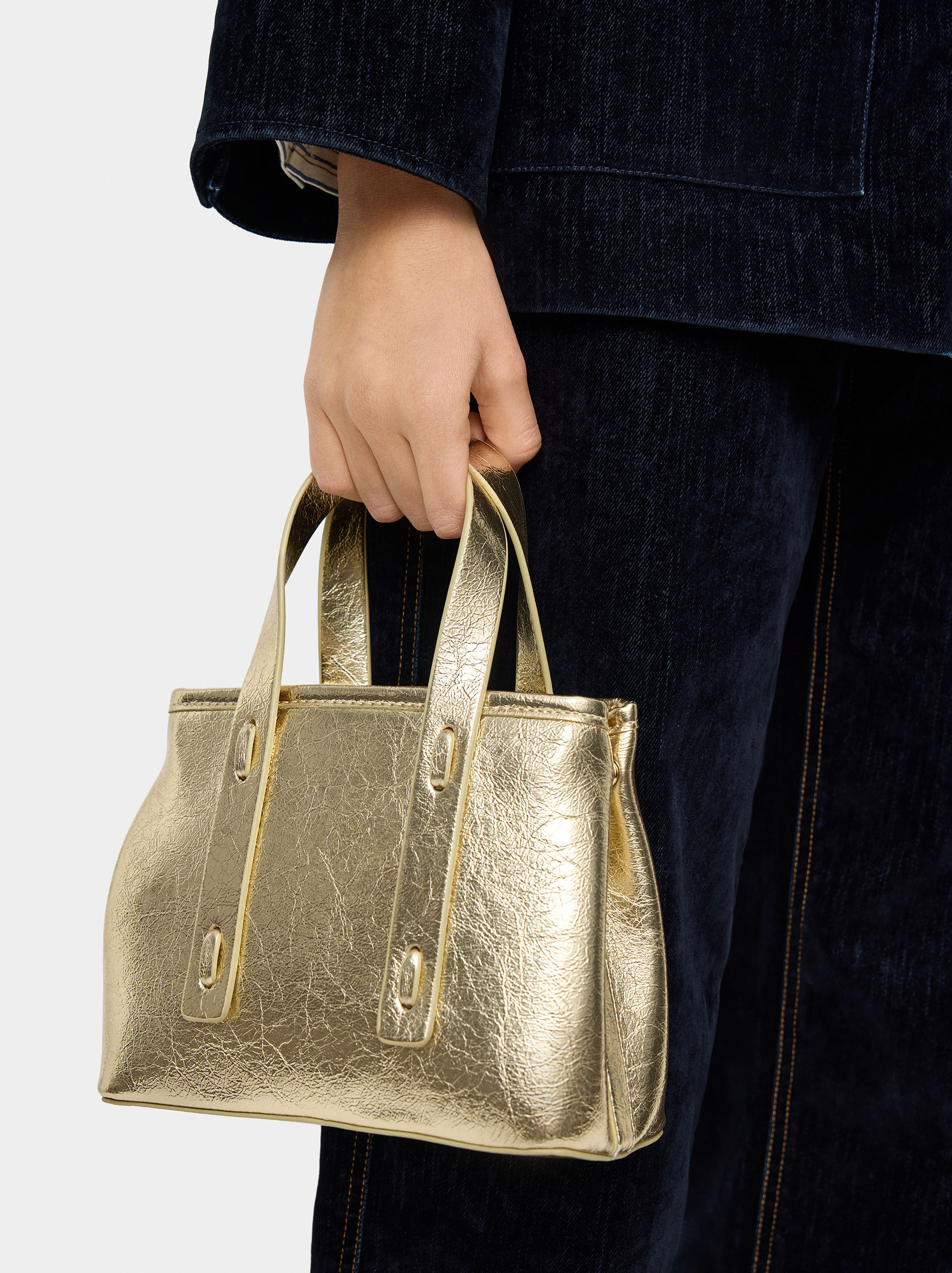 Sac à main effet craquelé