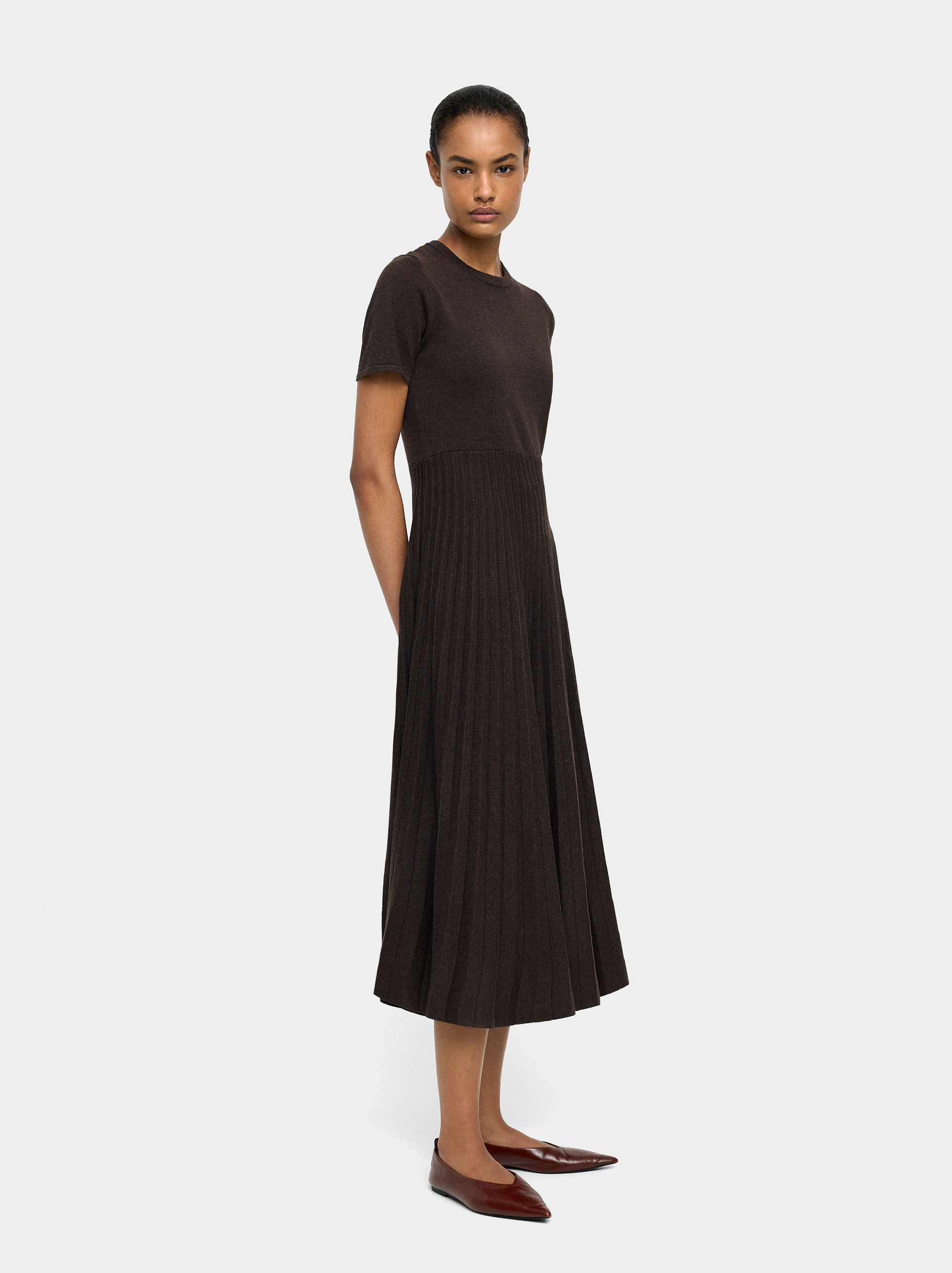 Robe mi-longue en maille