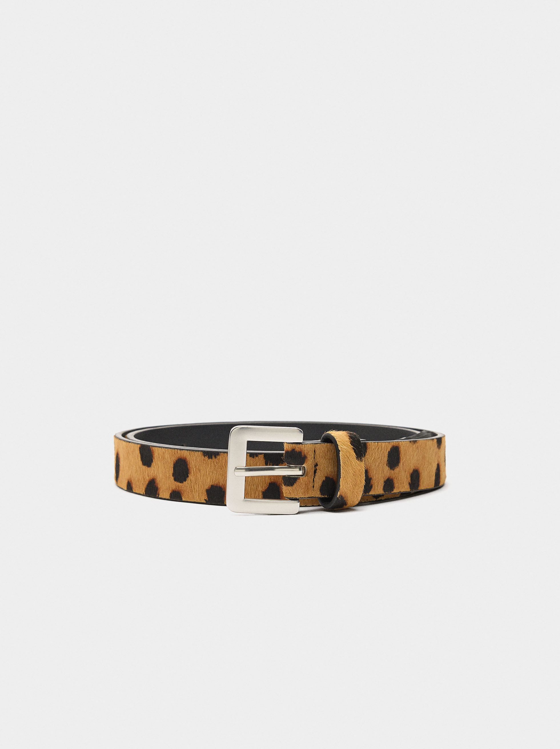 Ceinture en cuir imprimé animal