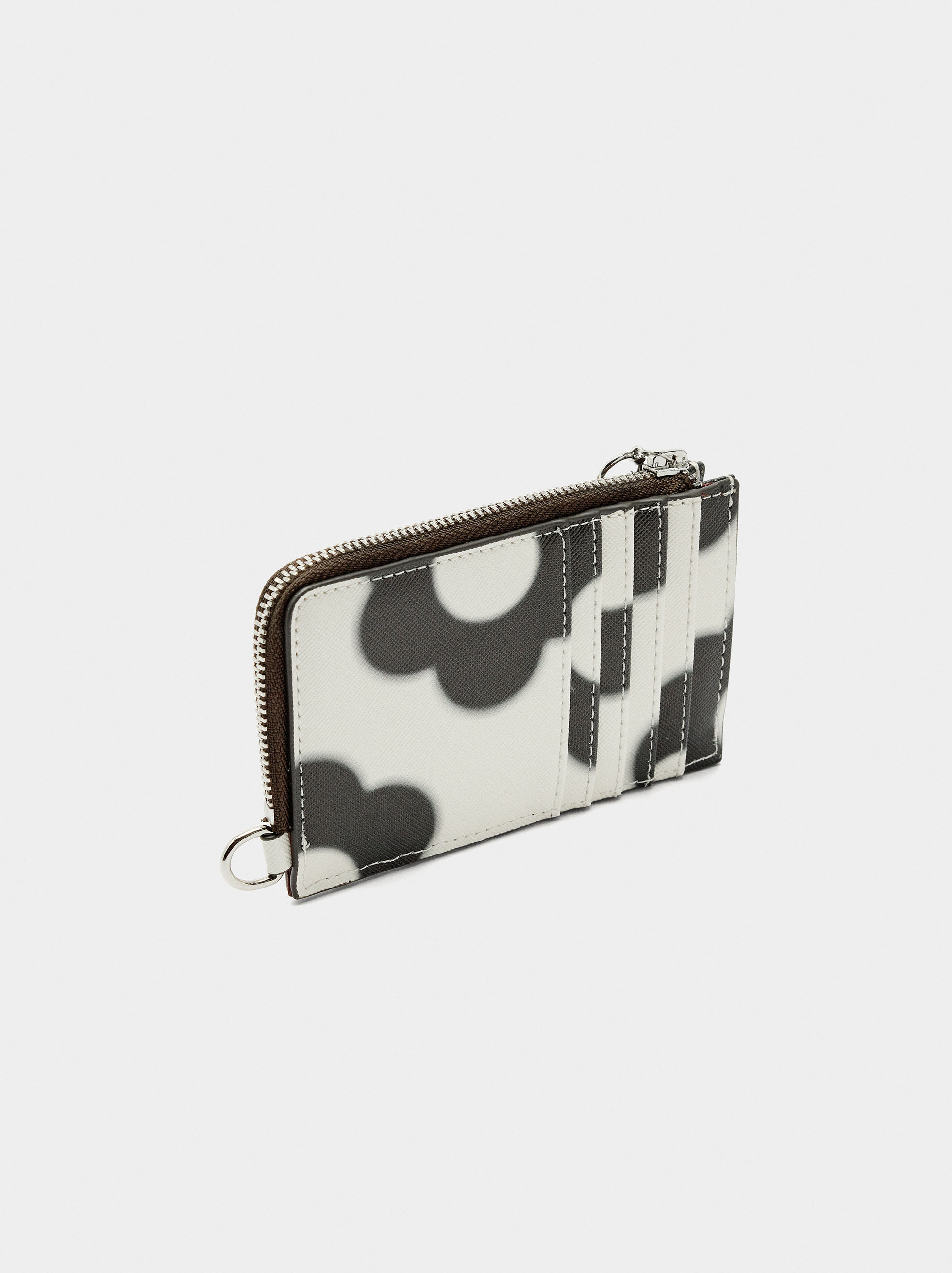 Porte-cartes imprimé floral