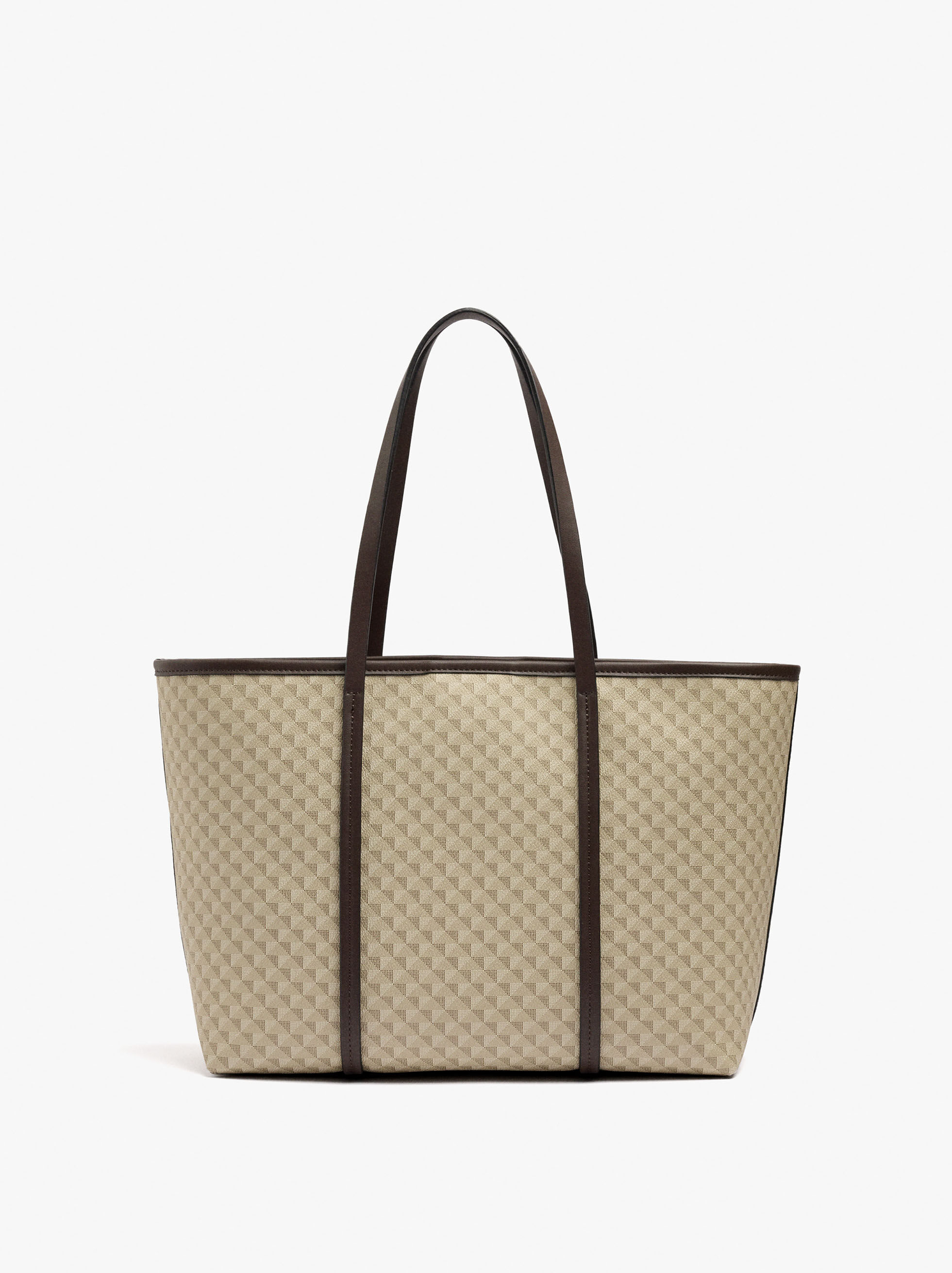 Sac shopper imprimé avec poche amovible