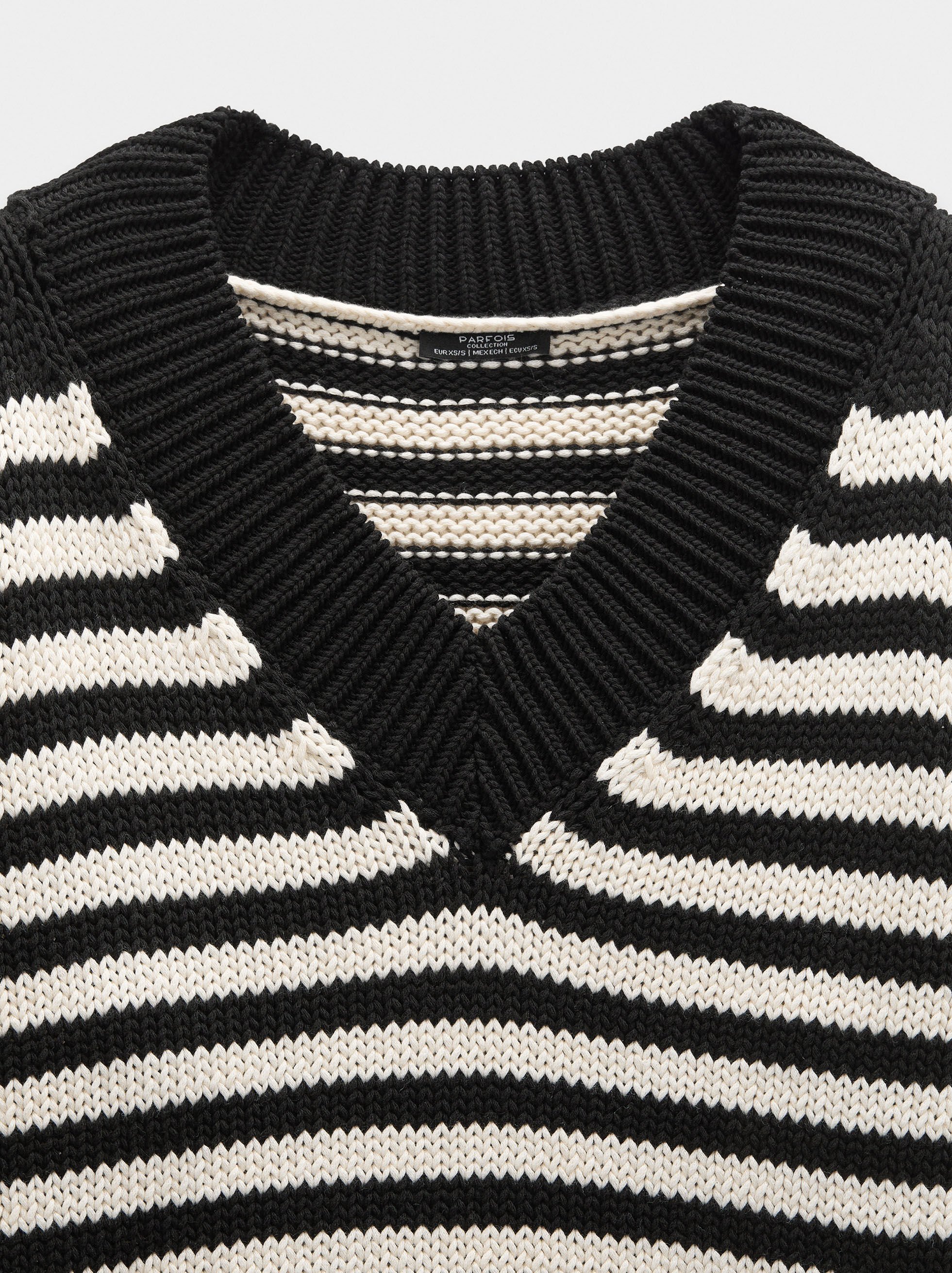 Pull à rayures en maille