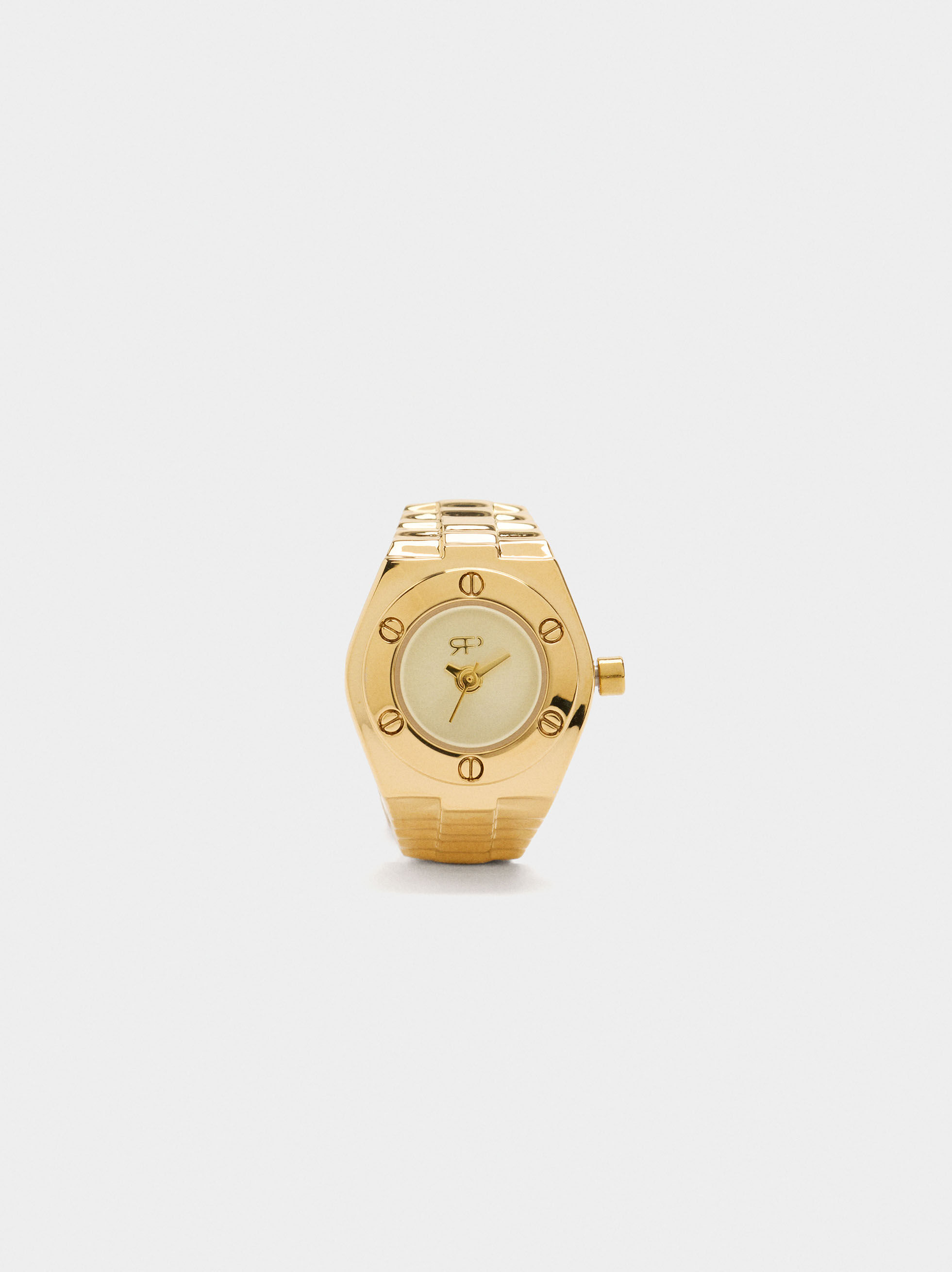 Montre en acier doré
