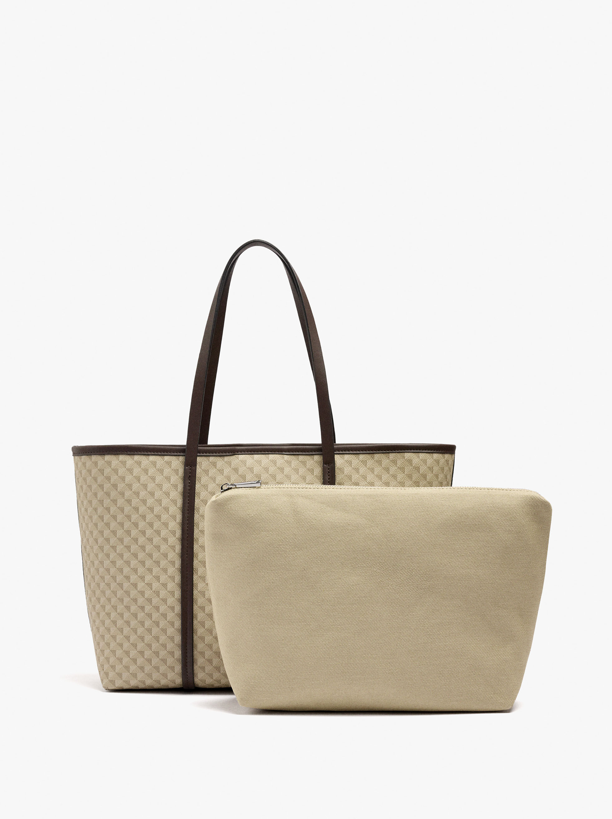 Sac shopper imprimé avec poche amovible