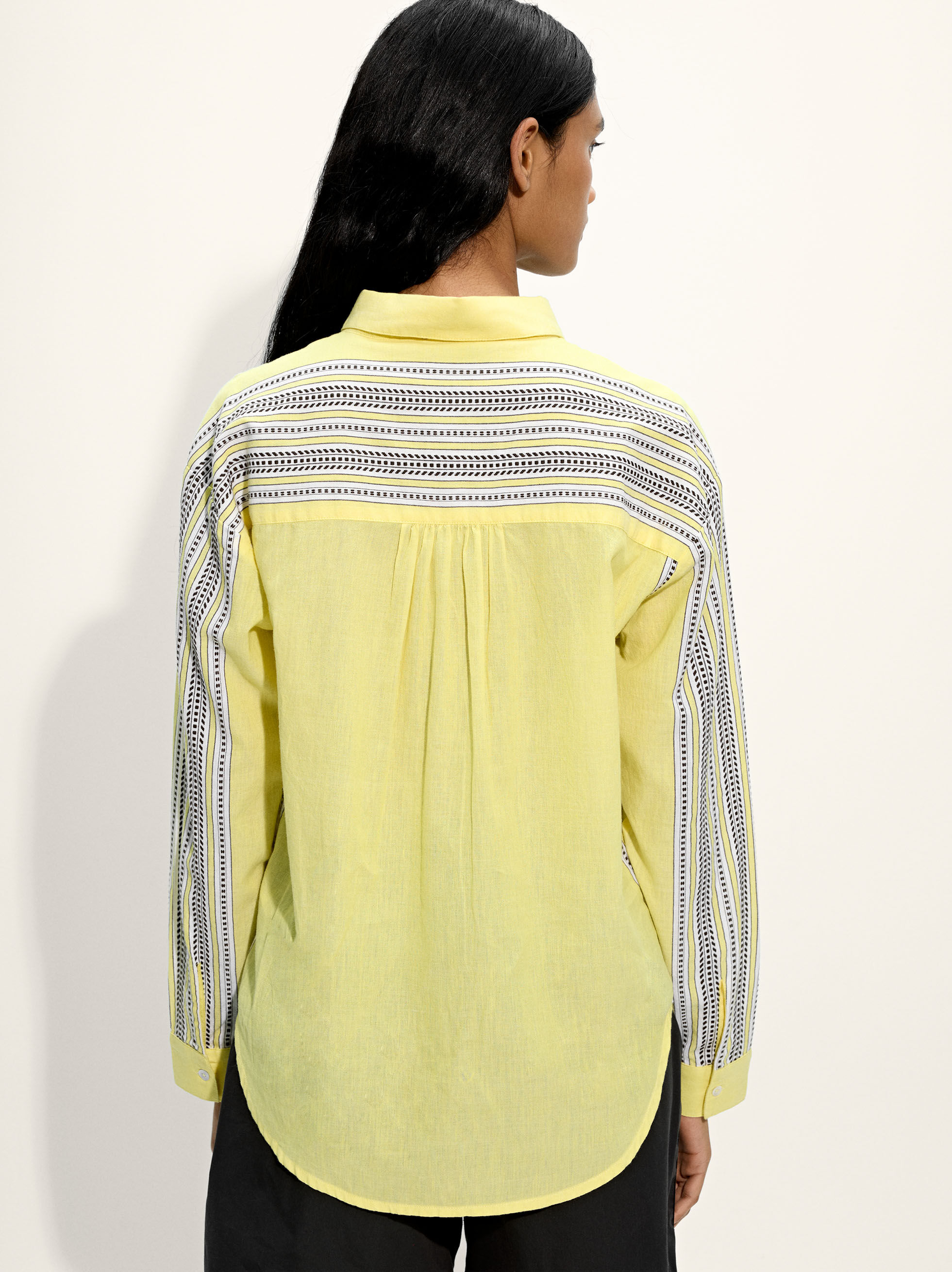 Chemise 100 % coton à rayures