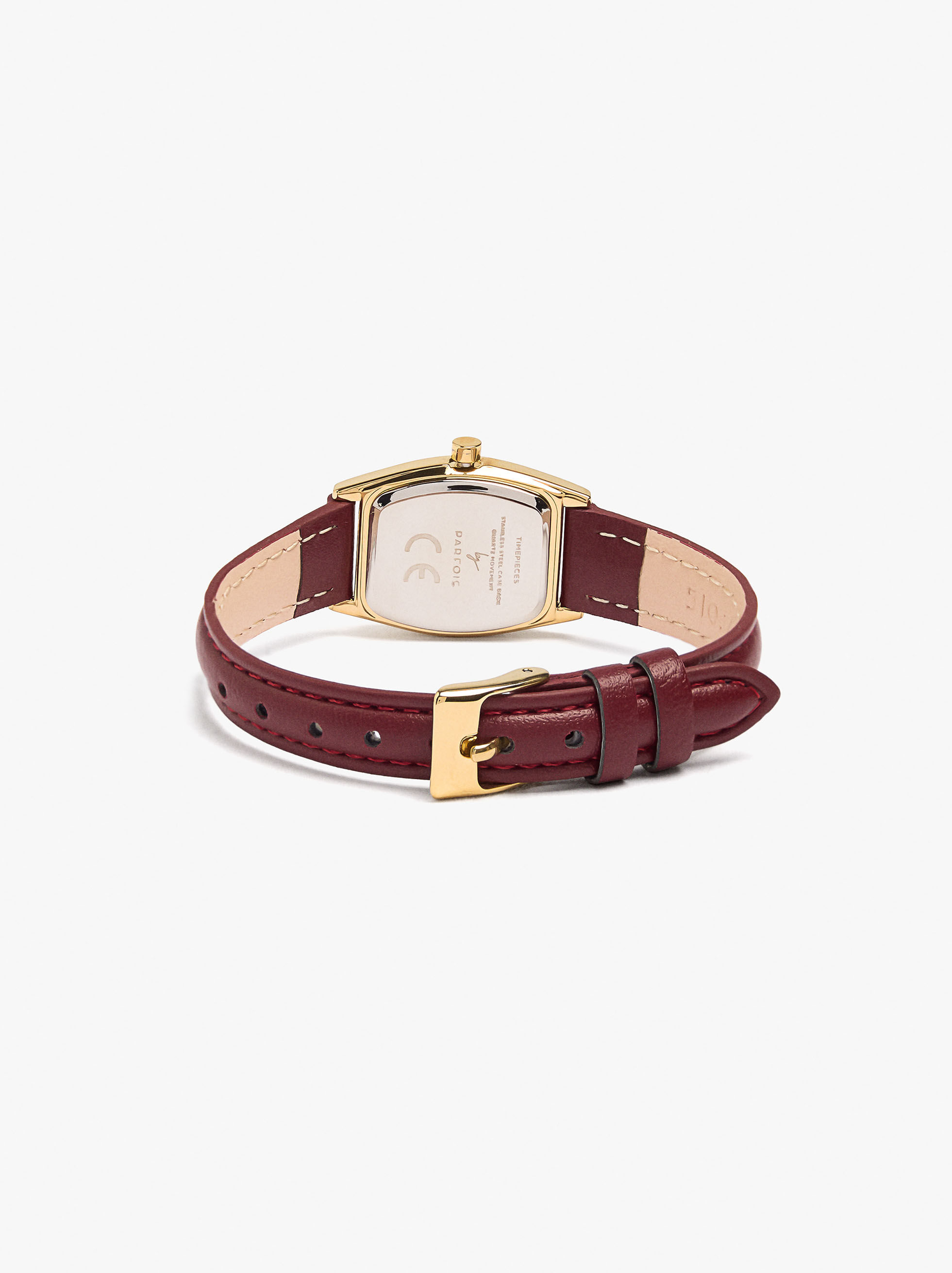 Montre ronde bracelet à texture