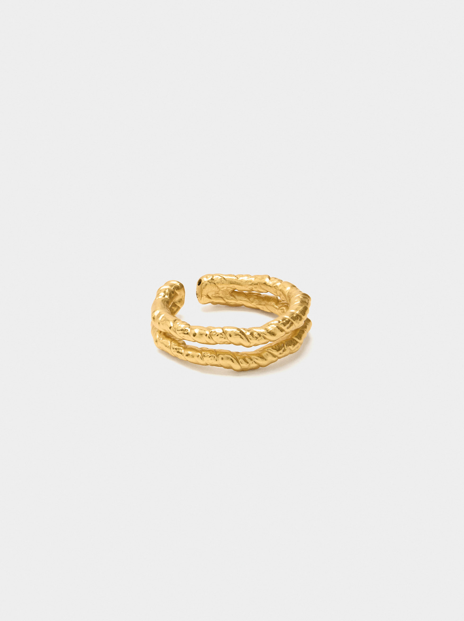 Bague irrégulière effet double - argent 925
