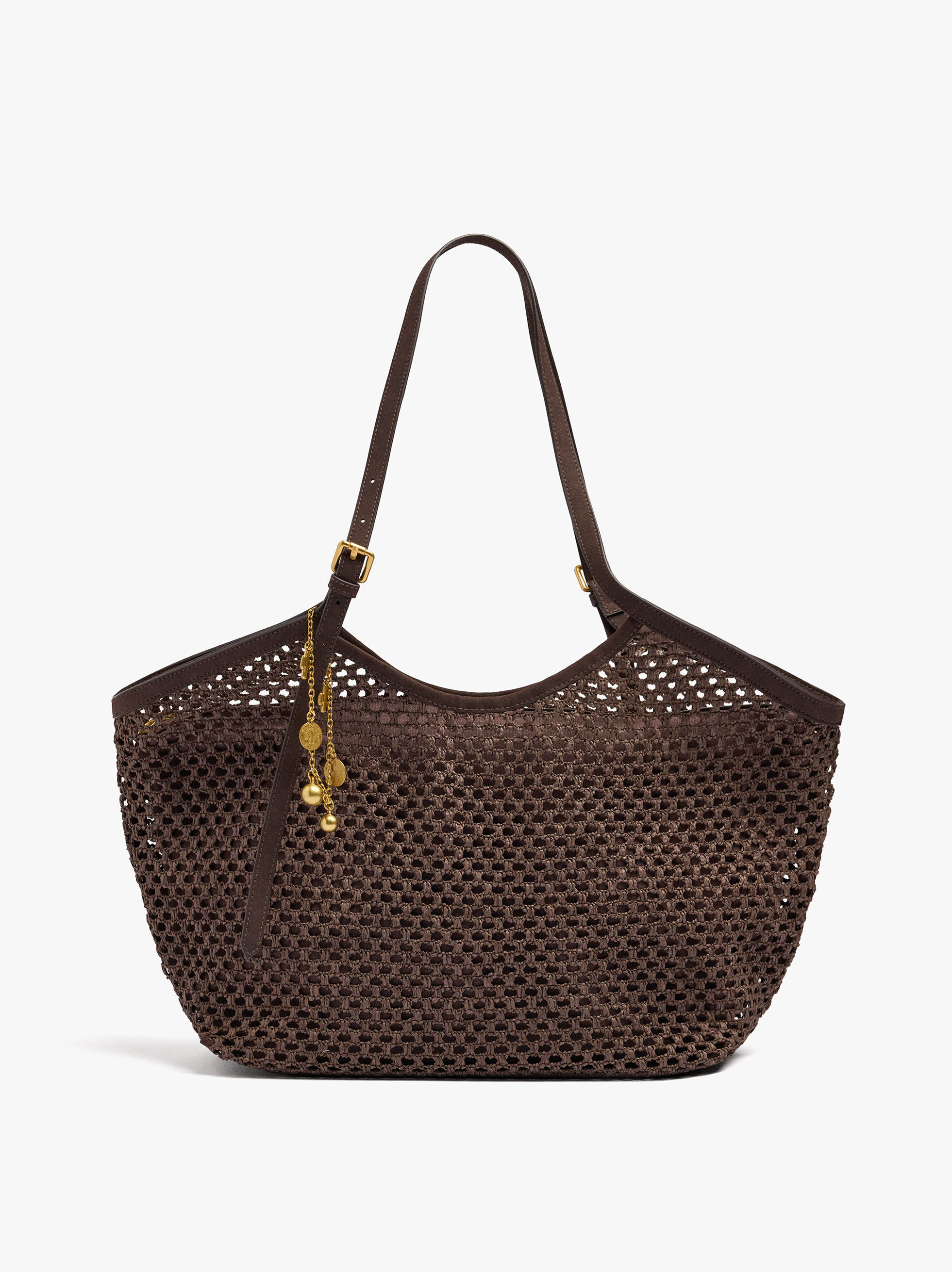 Sac à main effet paille avec porte-clés