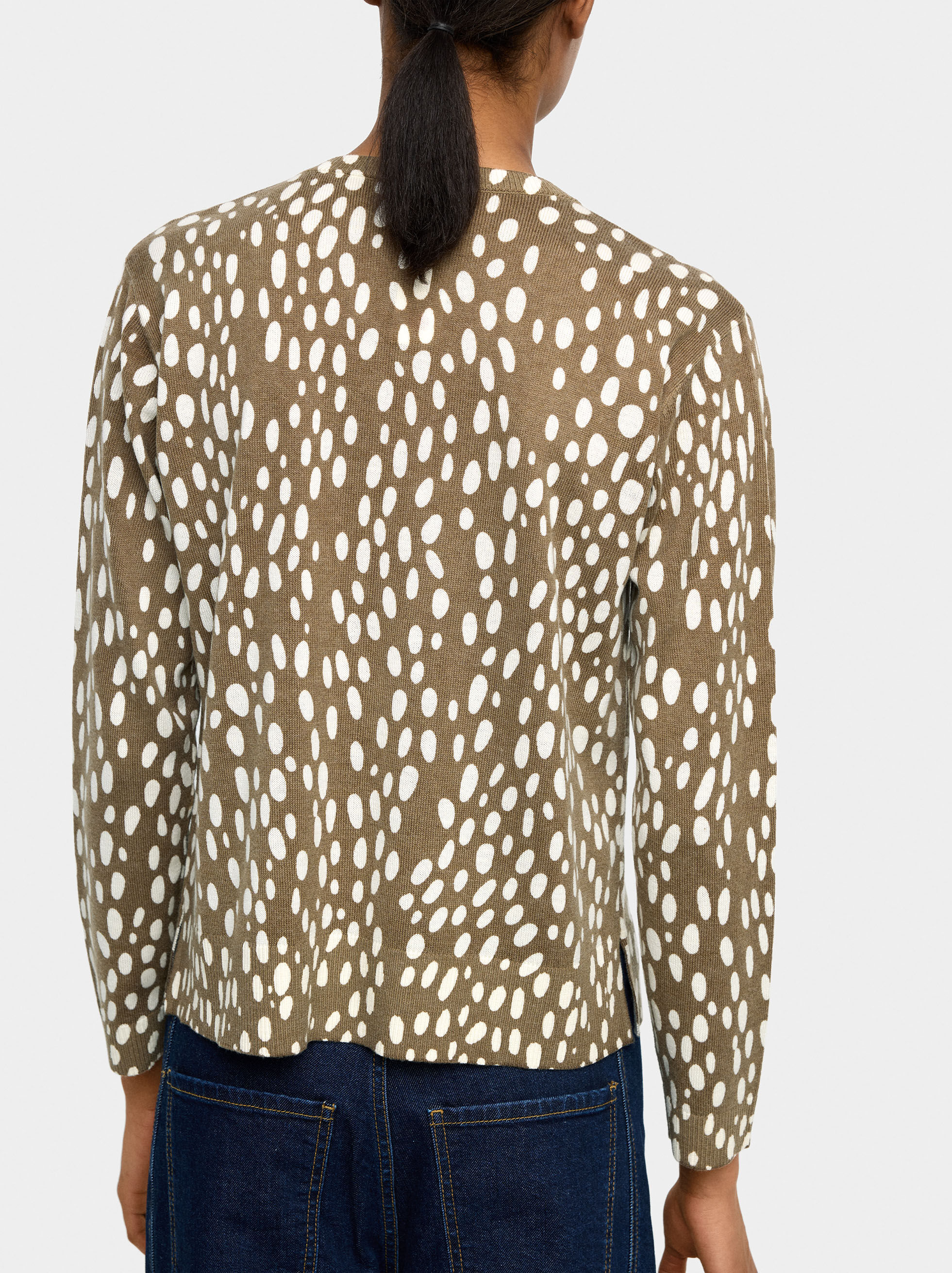 Pull imprimé en maille