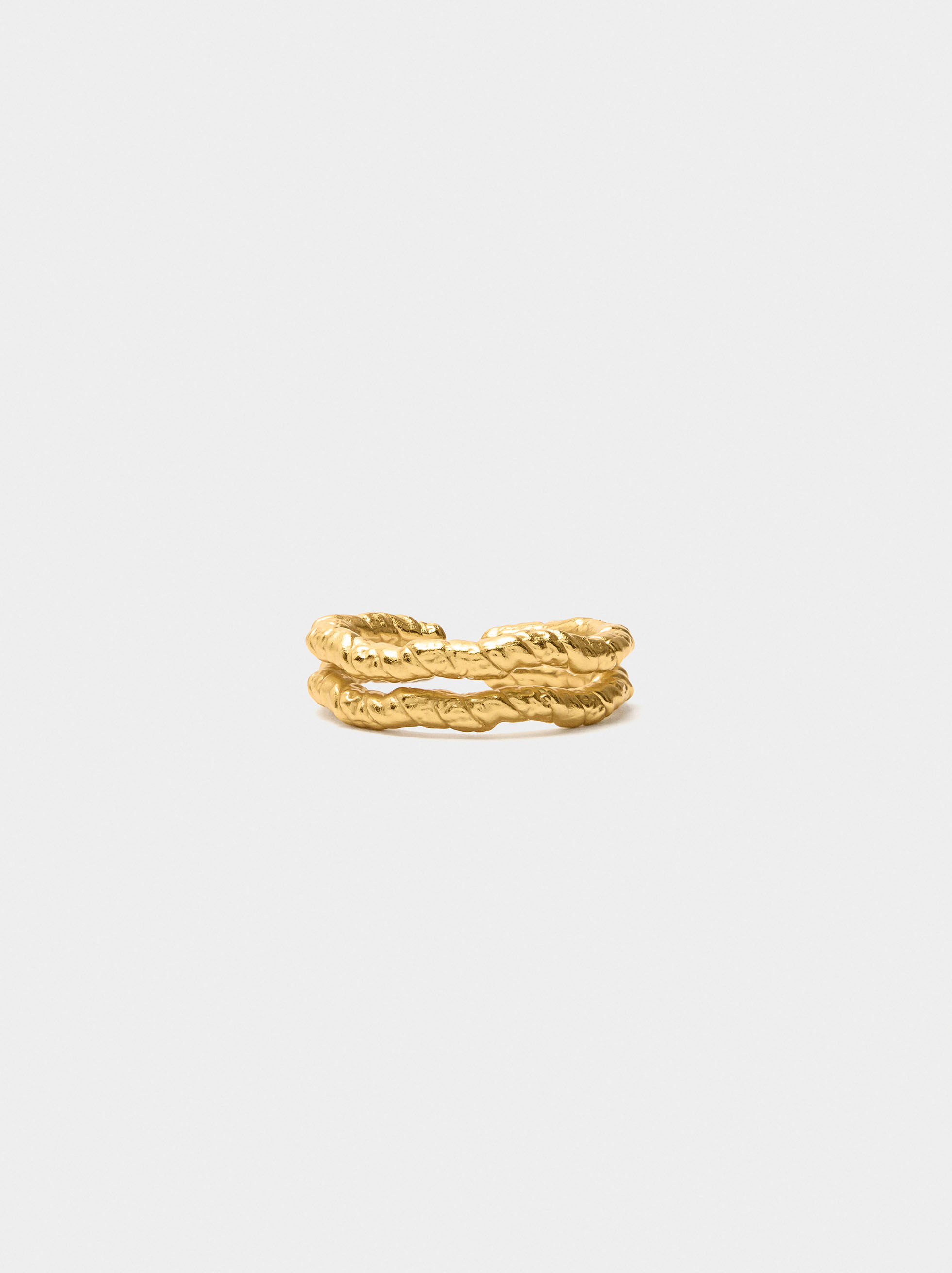 Bague irrégulière effet double - argent 925
