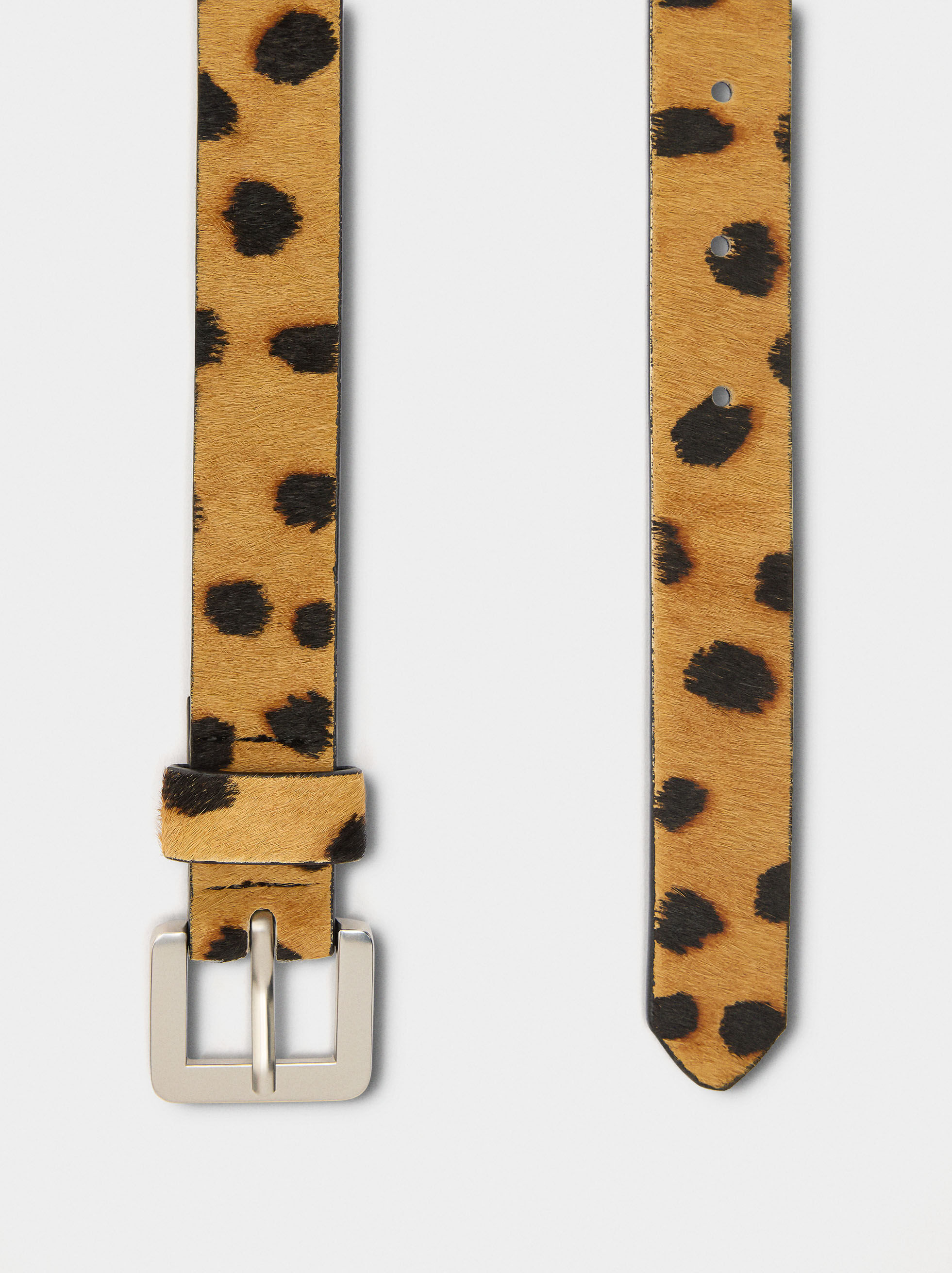 Ceinture en cuir imprimé animal