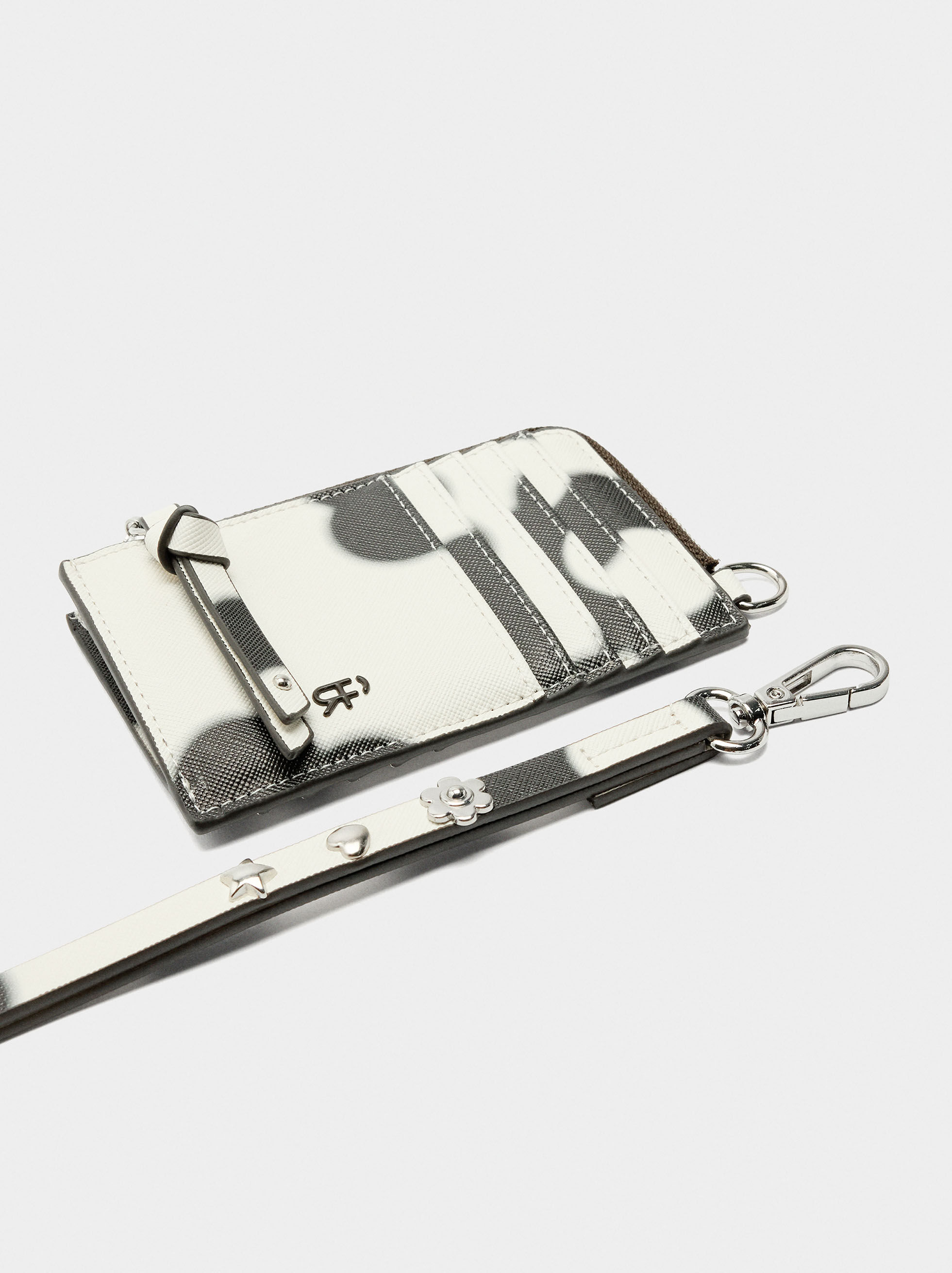 Porte-cartes imprimé floral