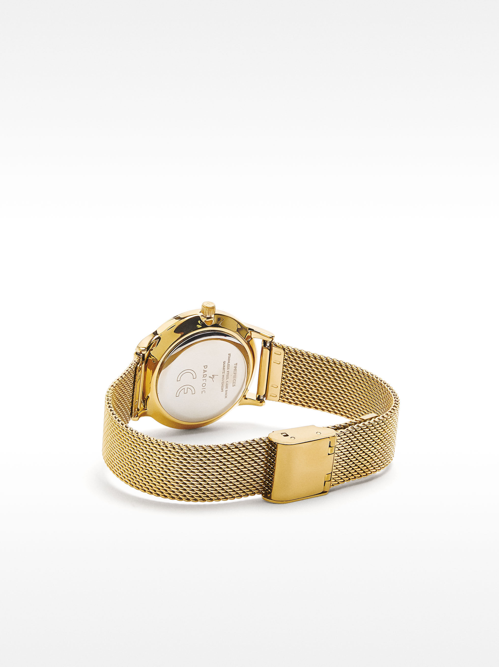 Montre bracelet en maille métallique acier