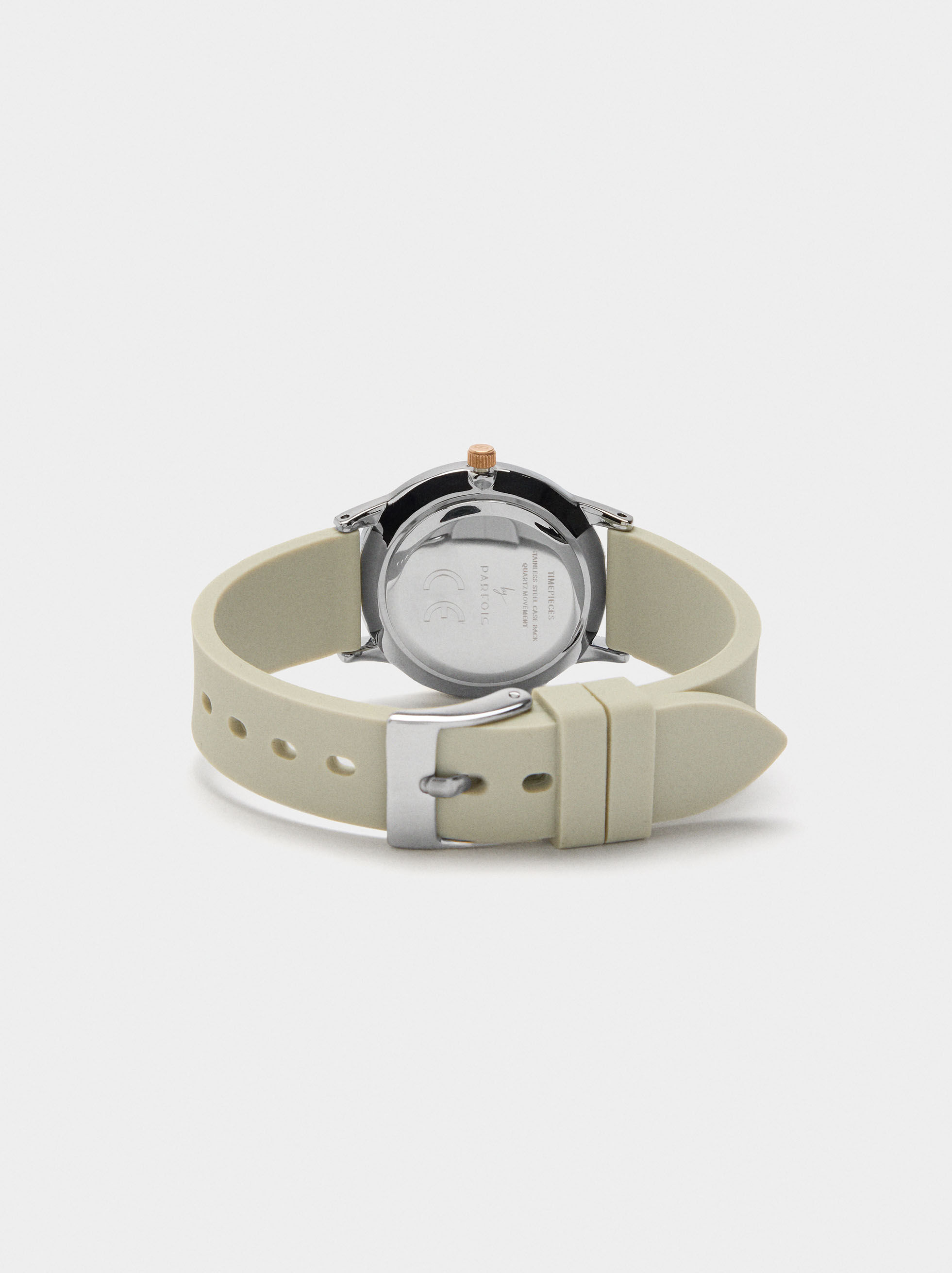 Montre bicolor bracelet en silicone