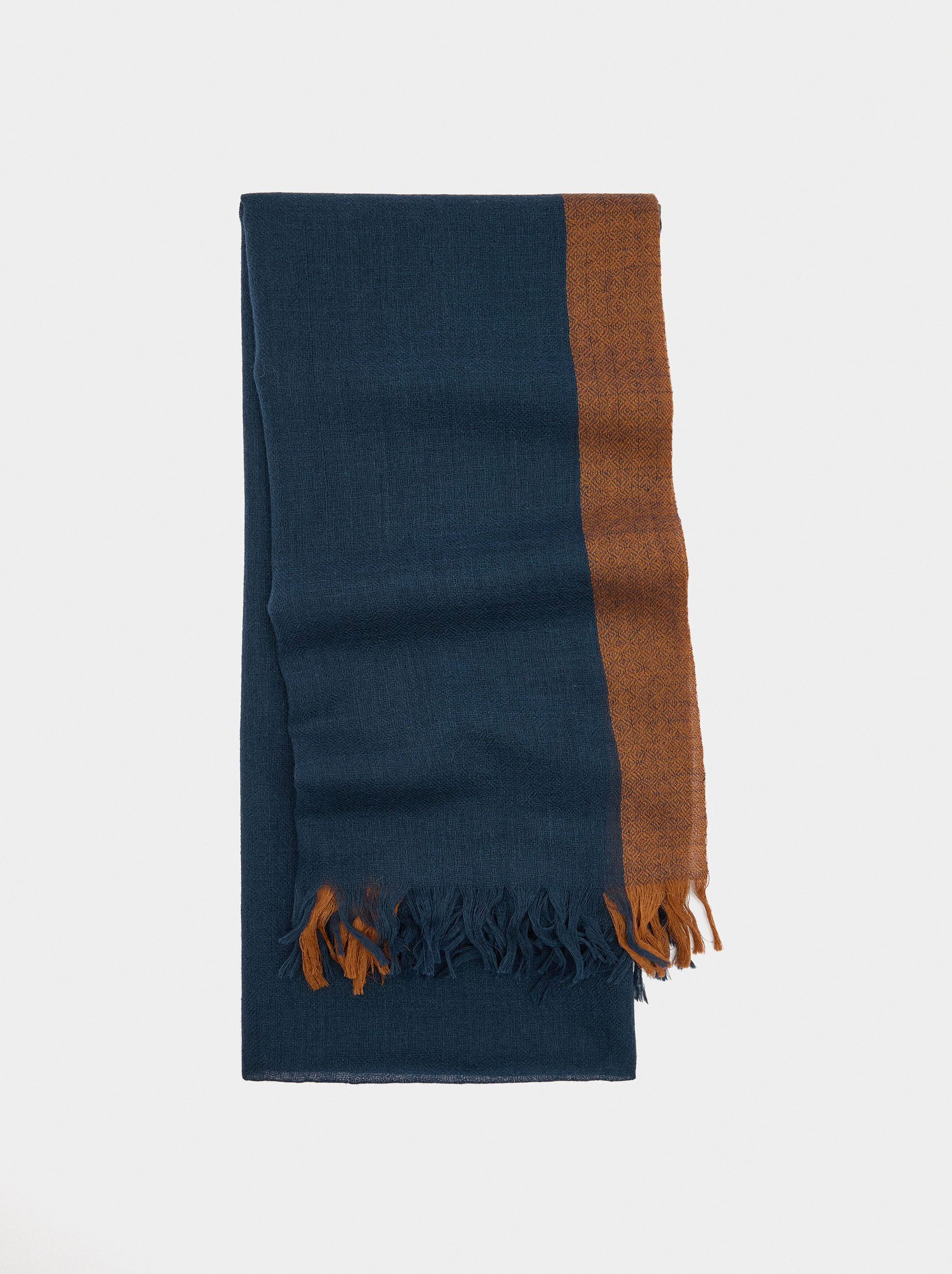 Pashmina à rayures 100 % laine