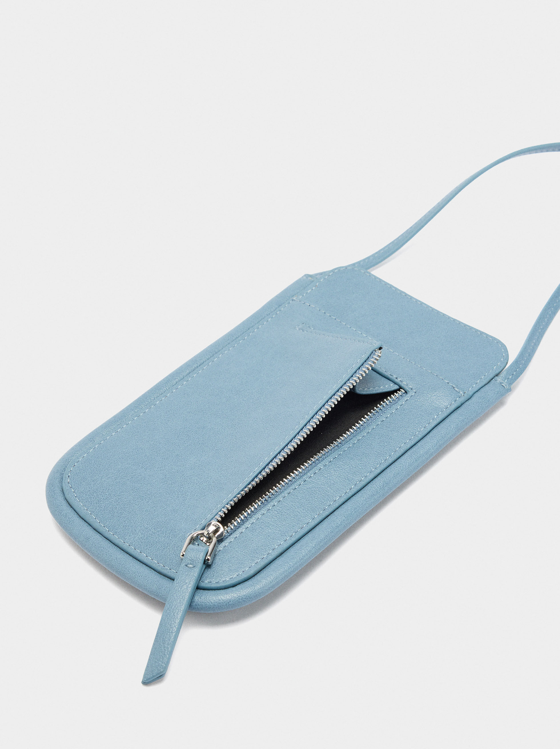 Sac à téléphone avec détails en cuir