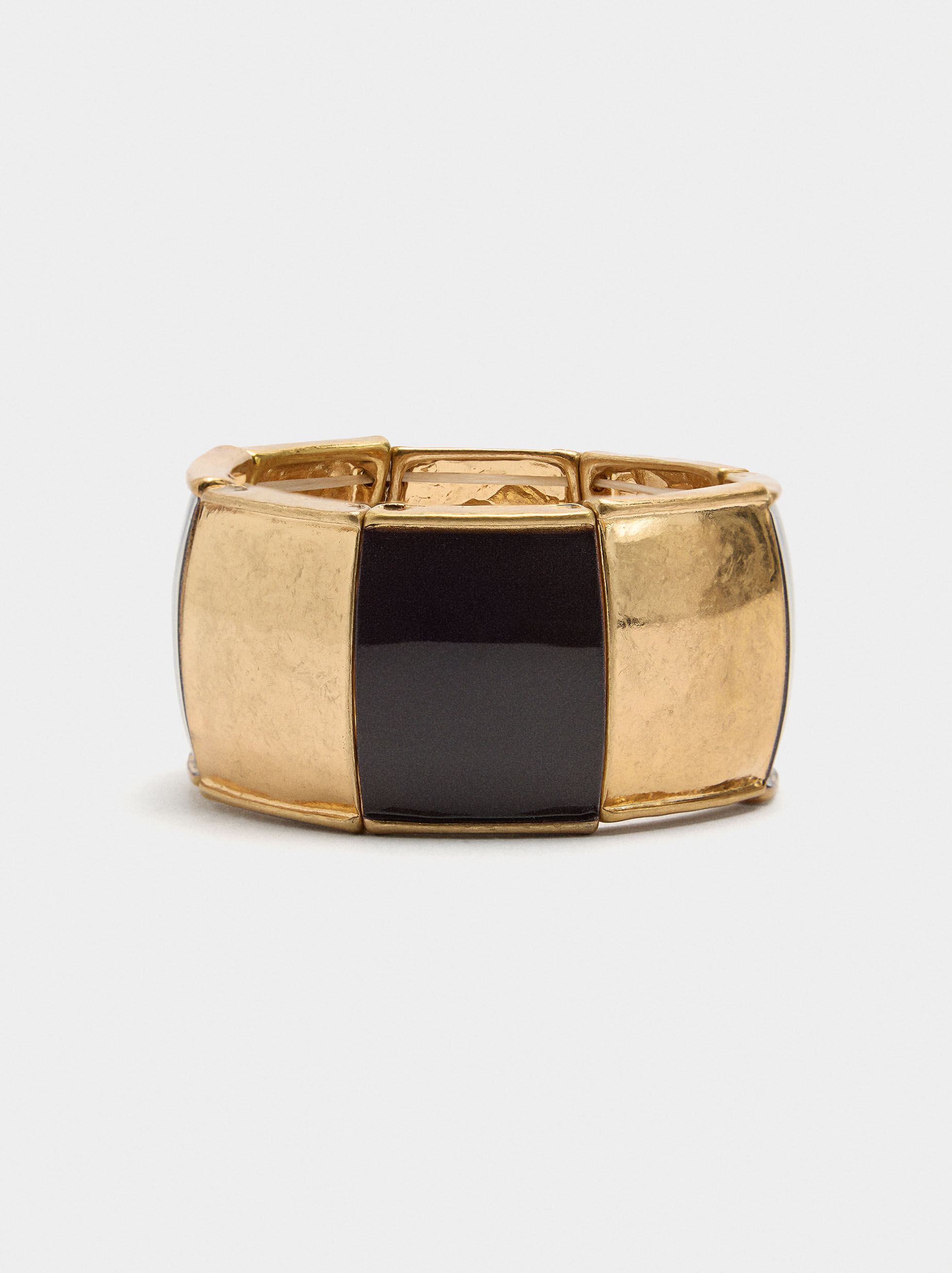 Bracelet élastique en rectangles avec émail