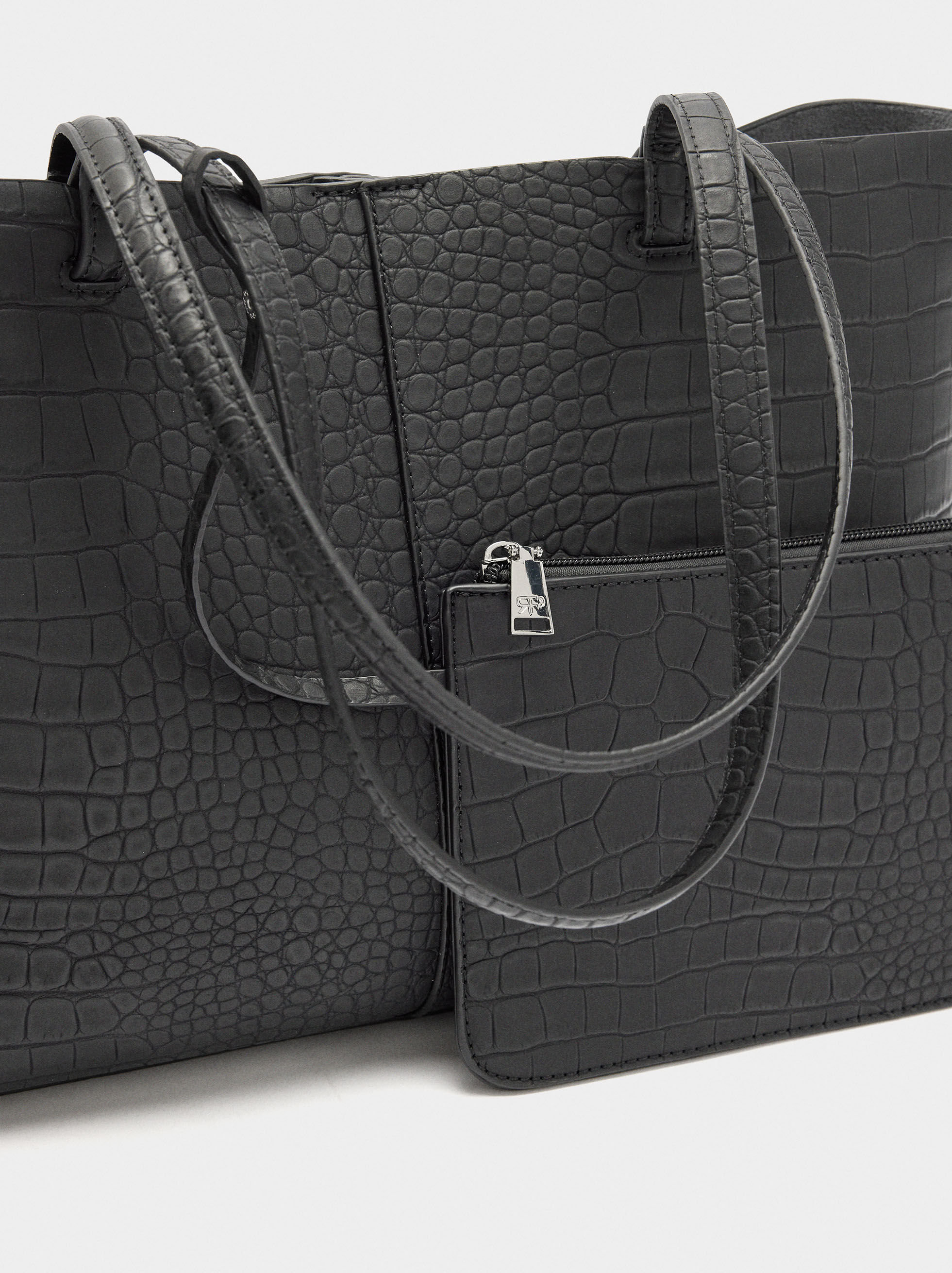 Sac à main gravé animal avec pochette