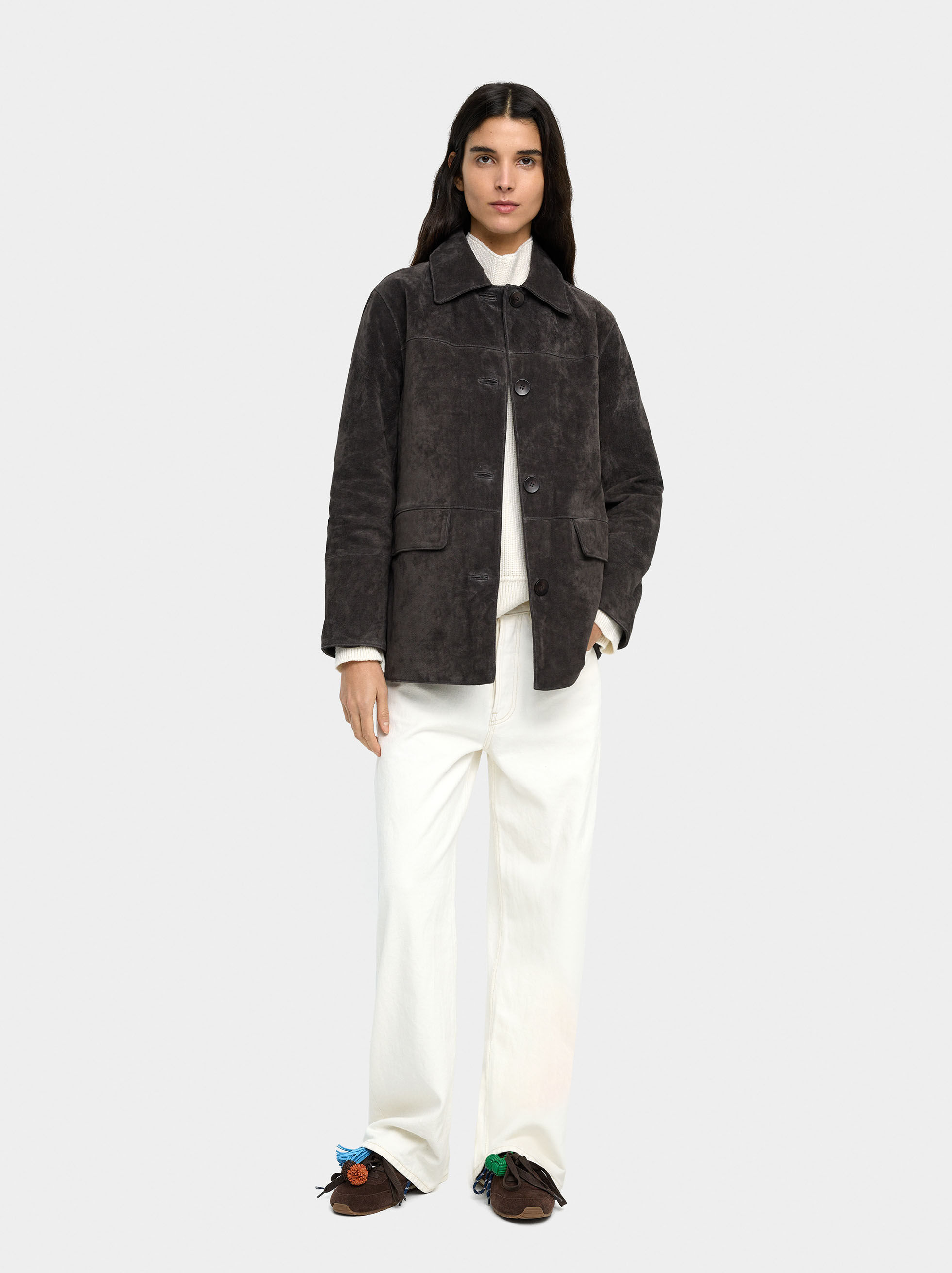 Manteau en fourrure avec boutons