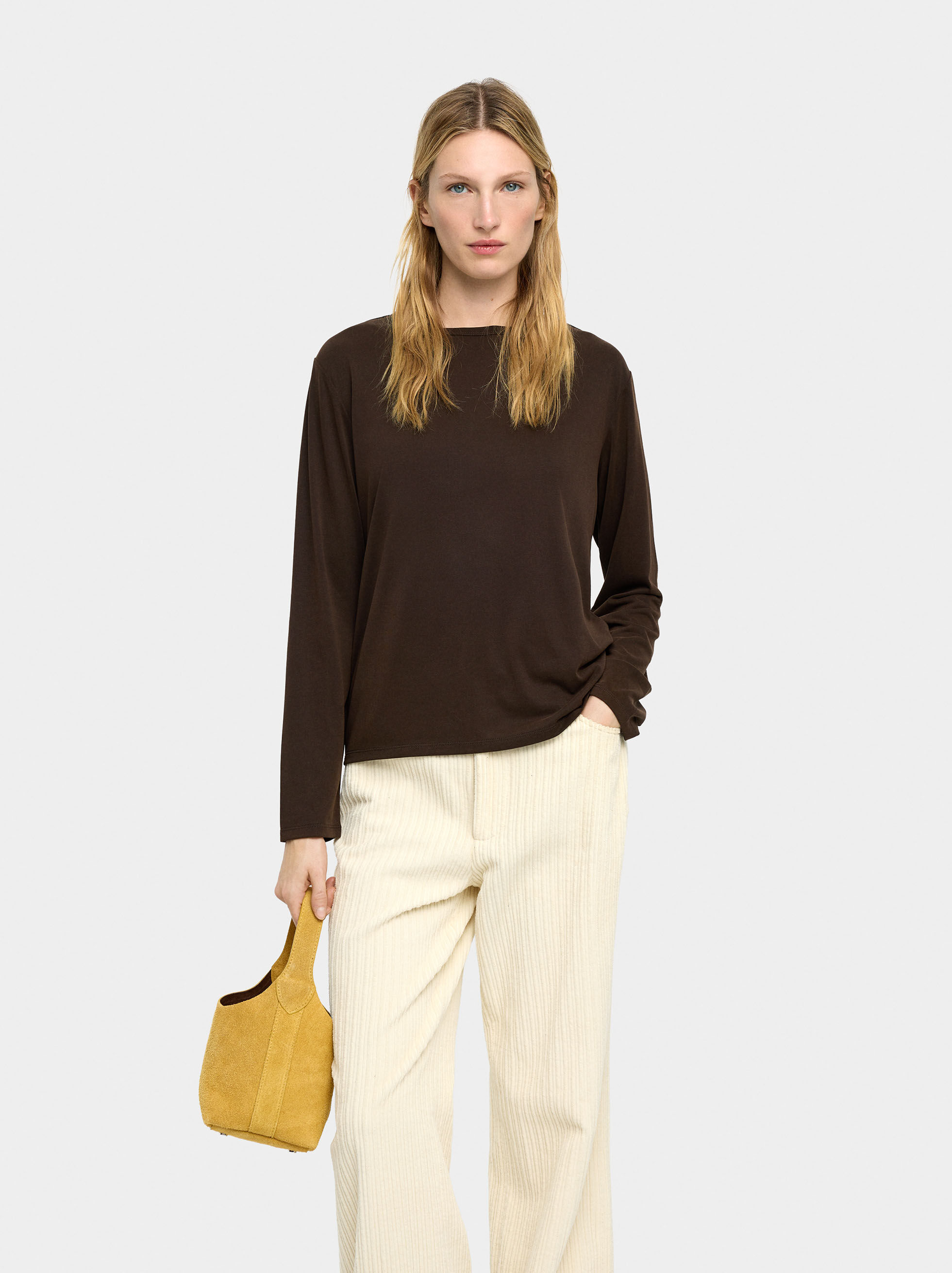 T-shirt lisa manches longues