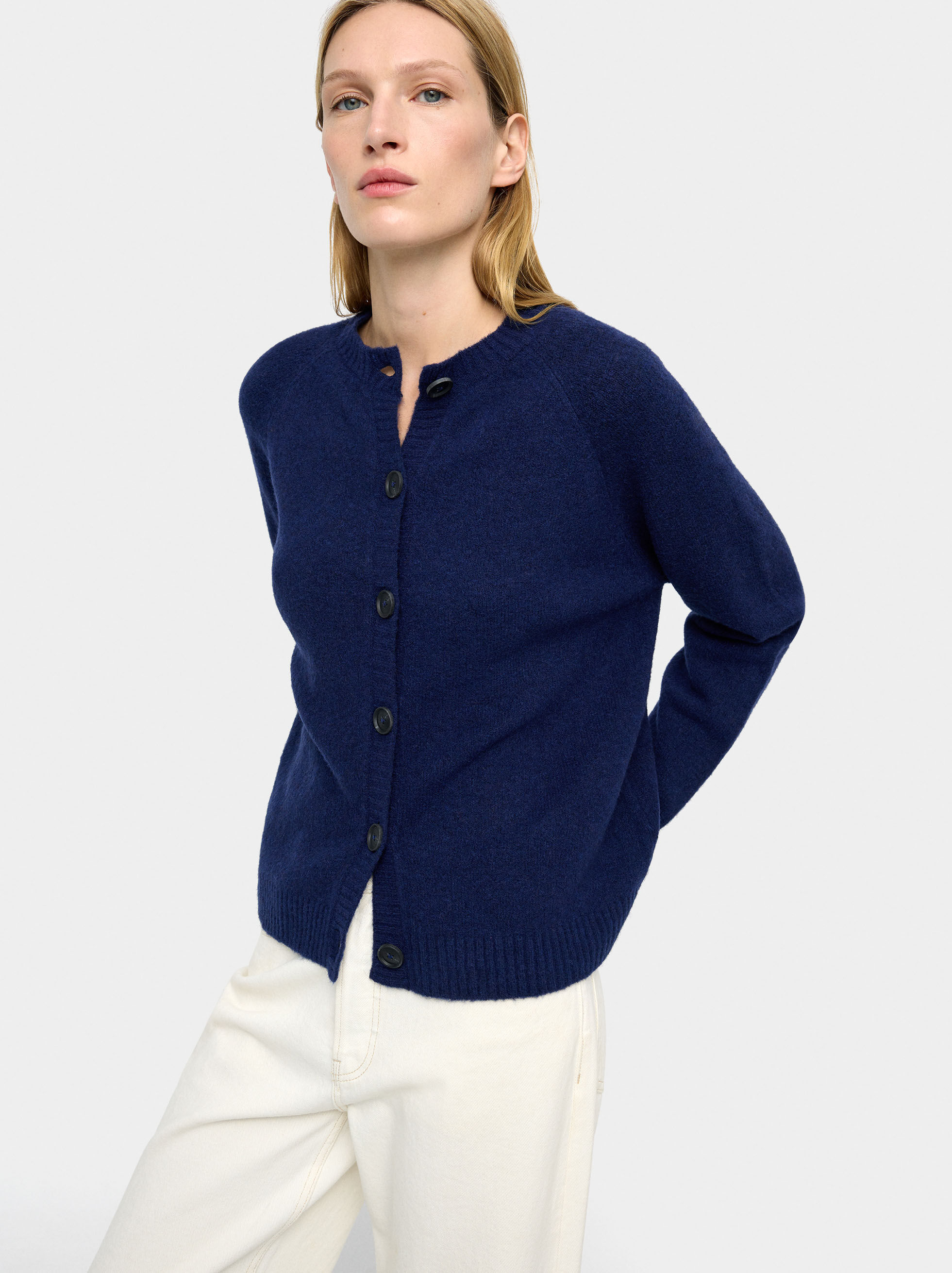 Cardigan en maille unie