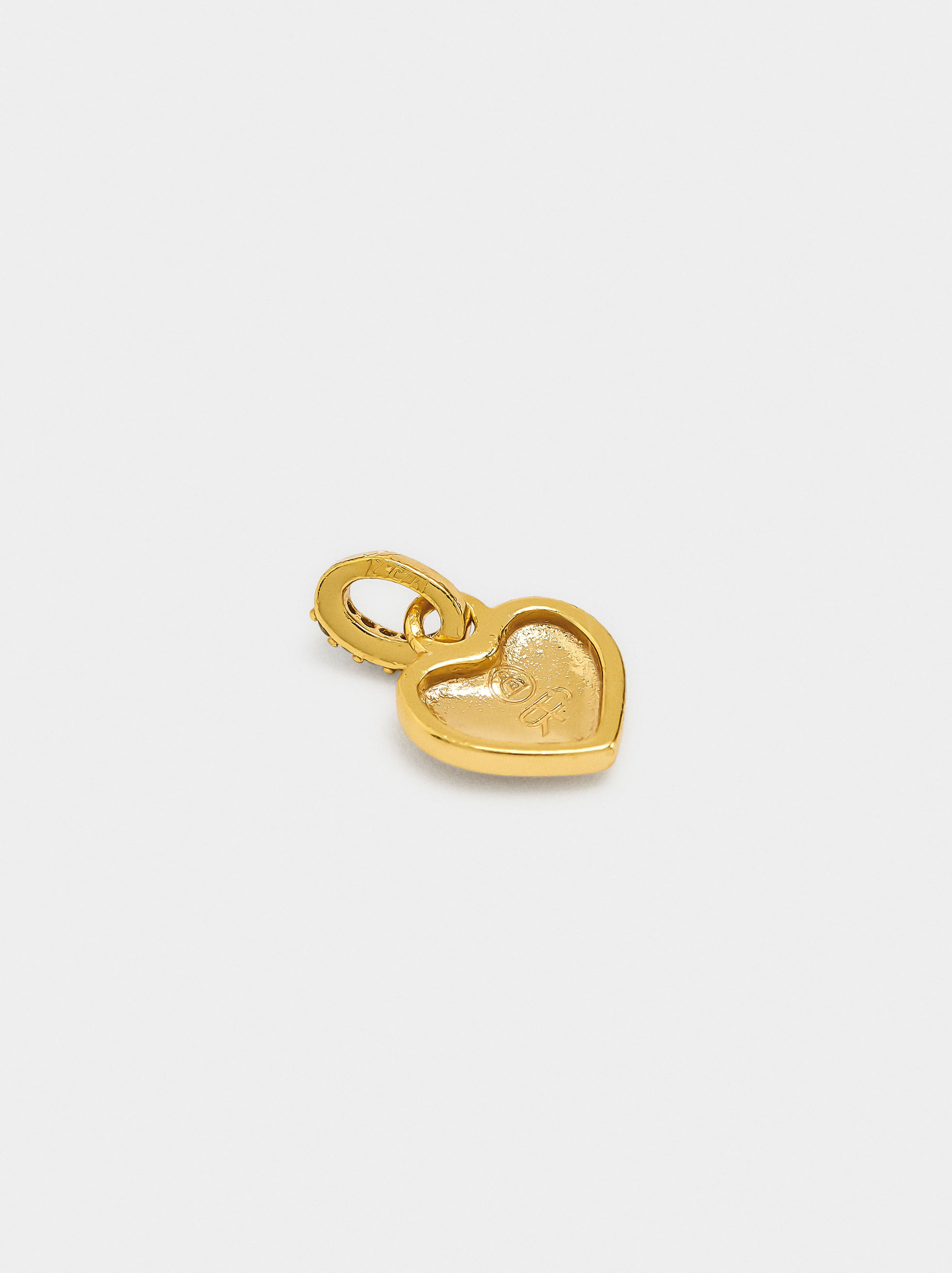 Charms cœur avec zircons - argent massif 925