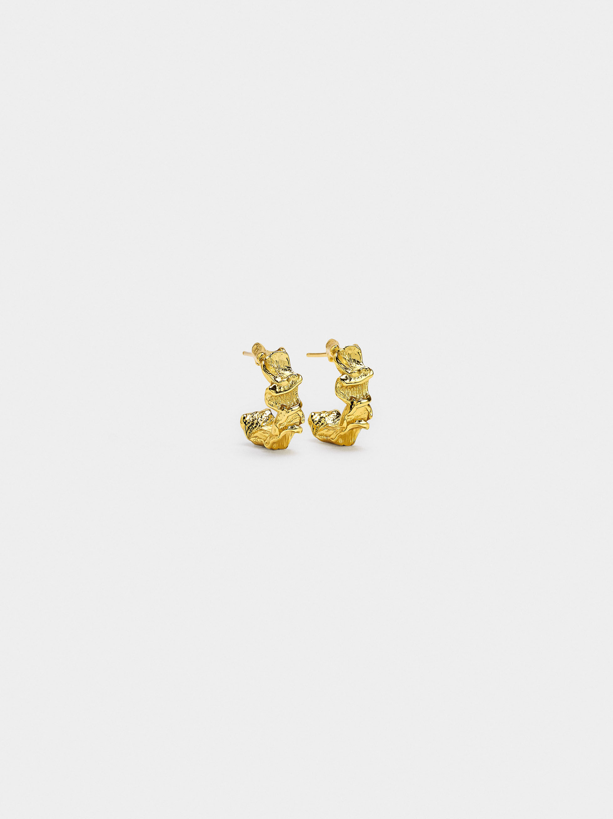 Boucles d'oreilles irrégulières - argent 925