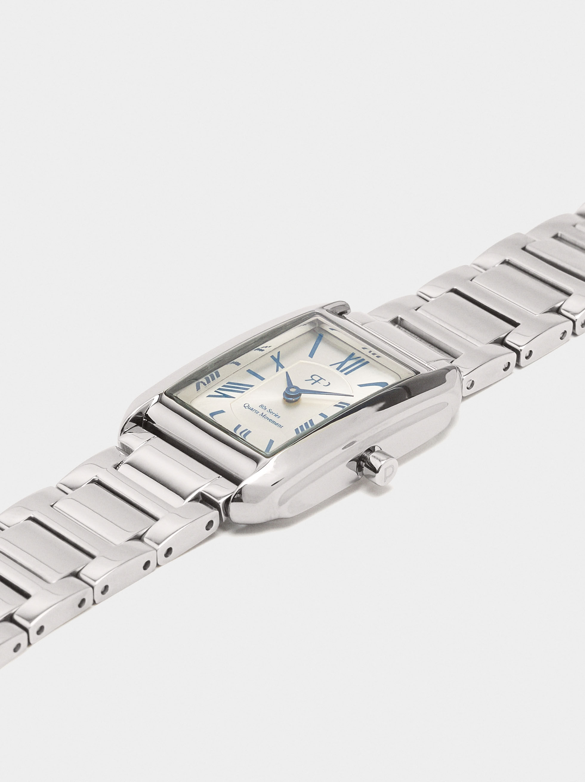 Montre rectangulaire bracelet en acier inoxydable