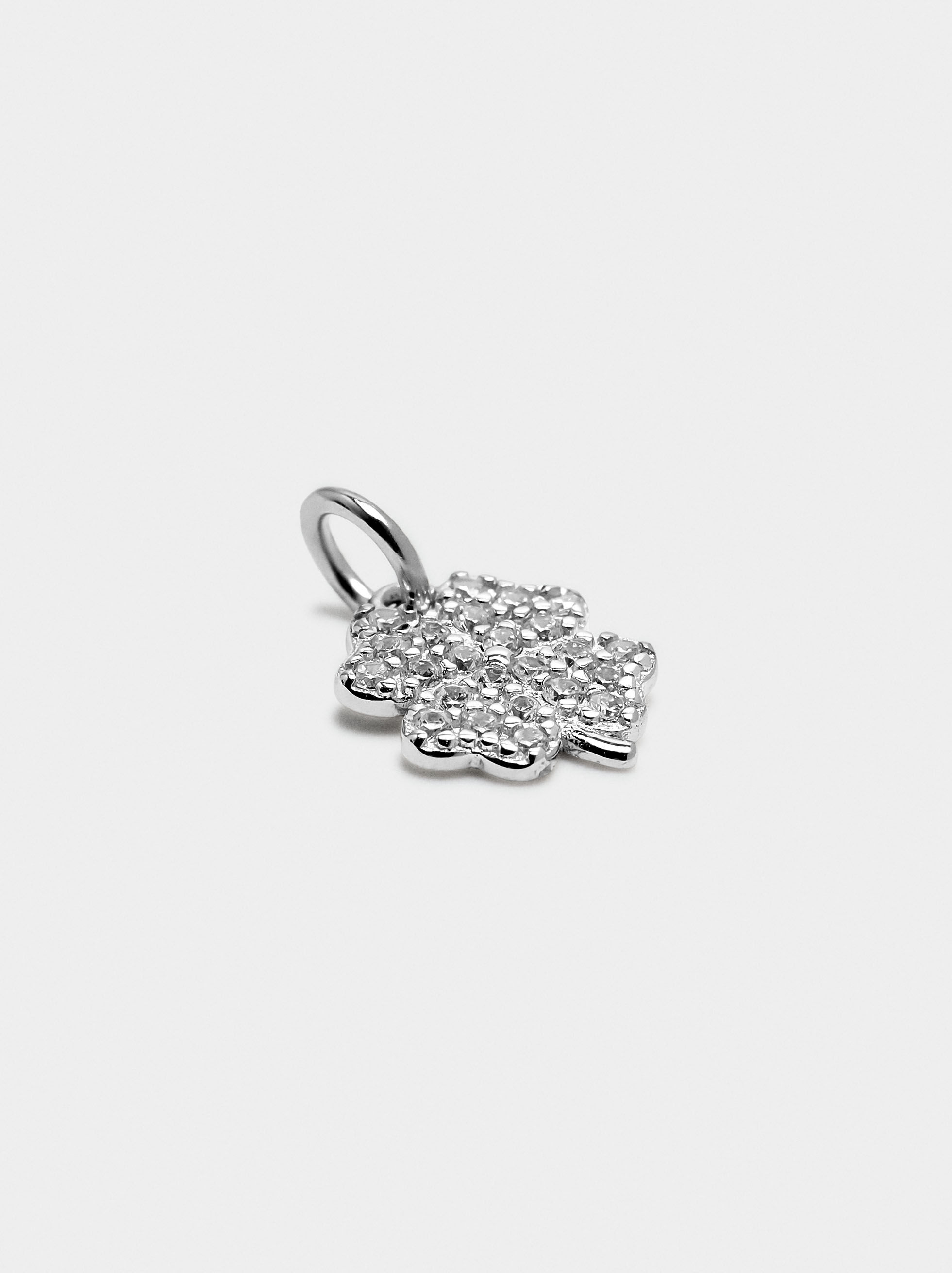 Charms trevo avec zircons - argent 925