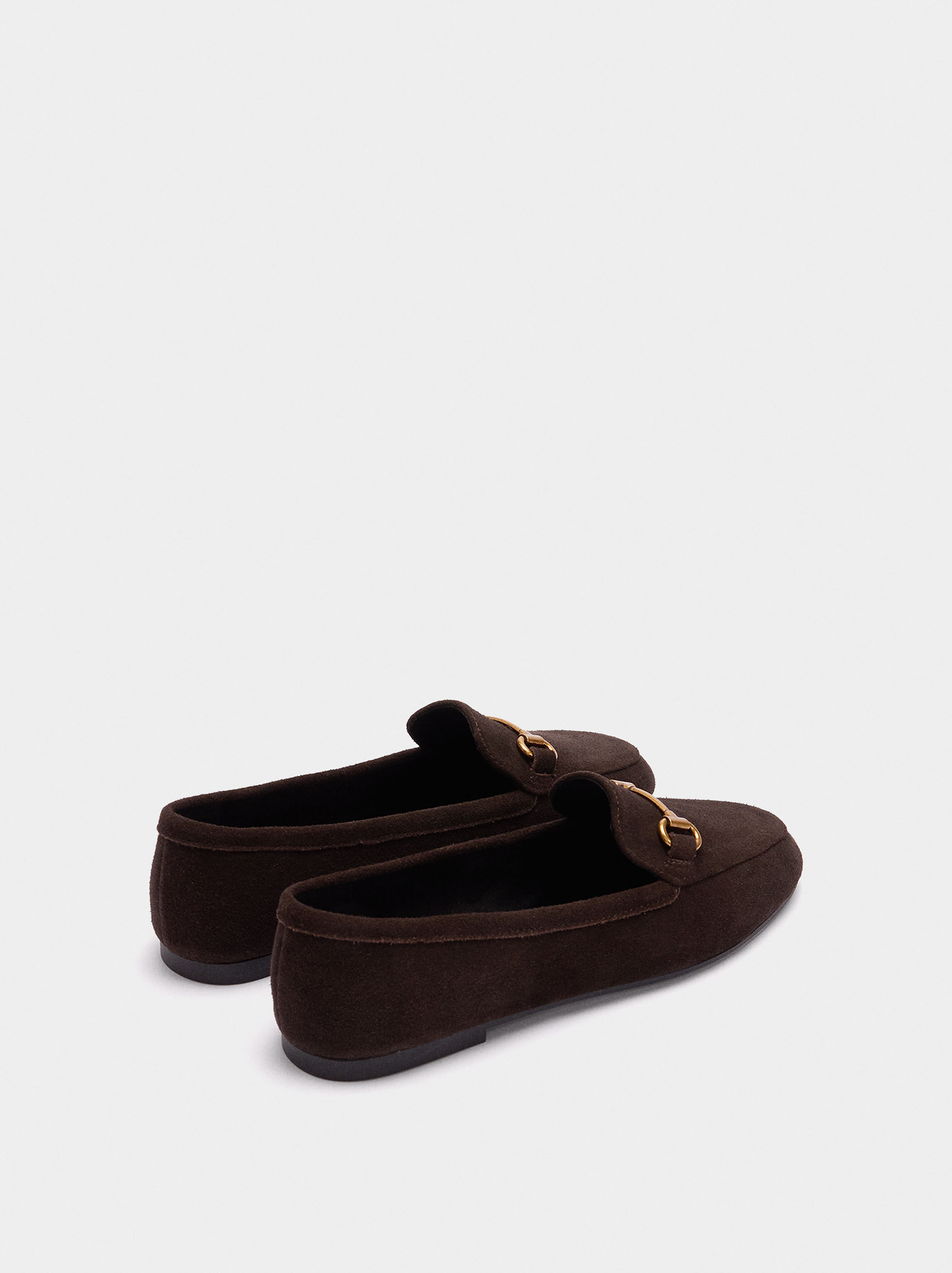 Mocassins en cuir avec boucle métallique