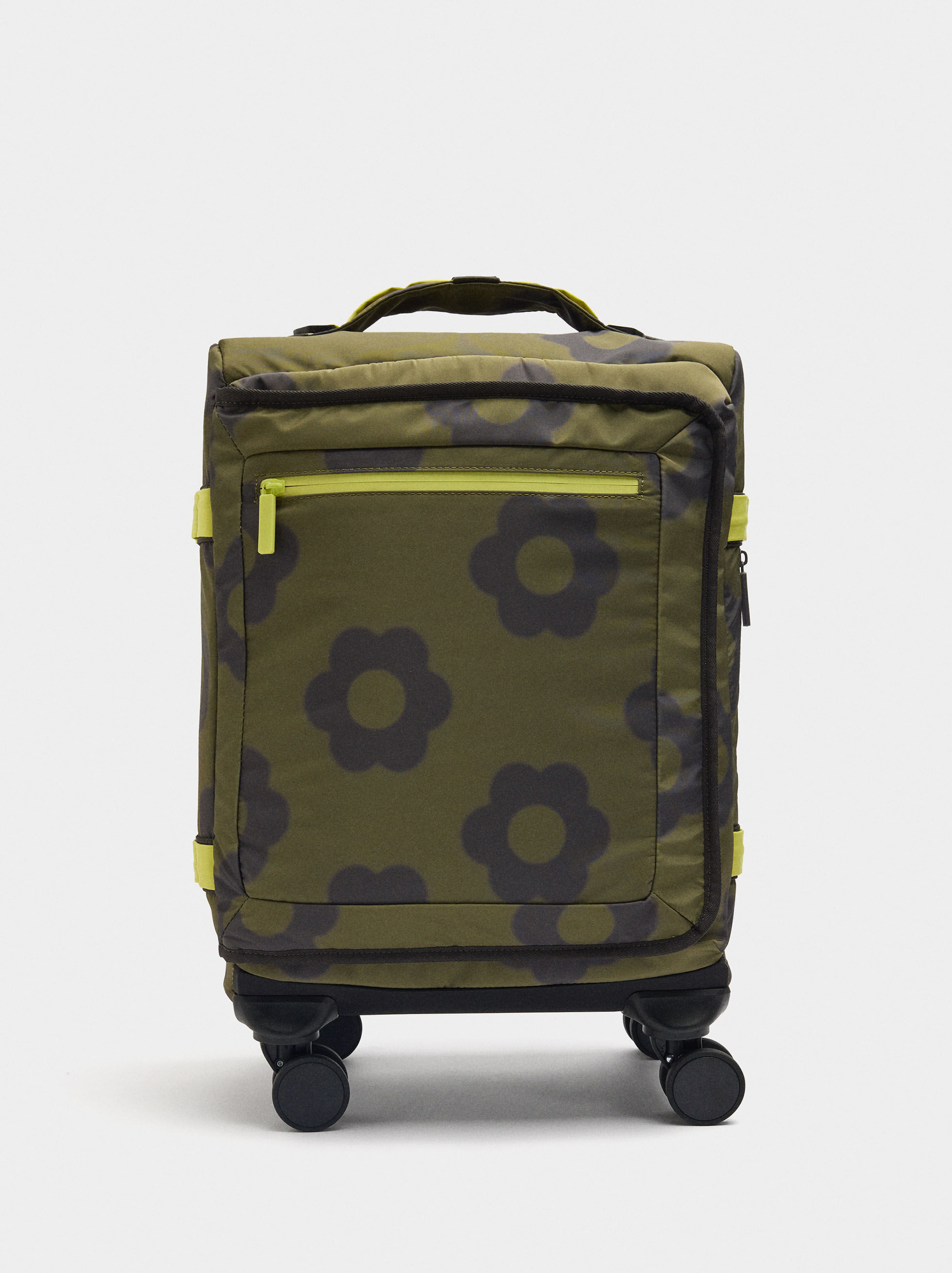 Valise en nylon imprimé floral