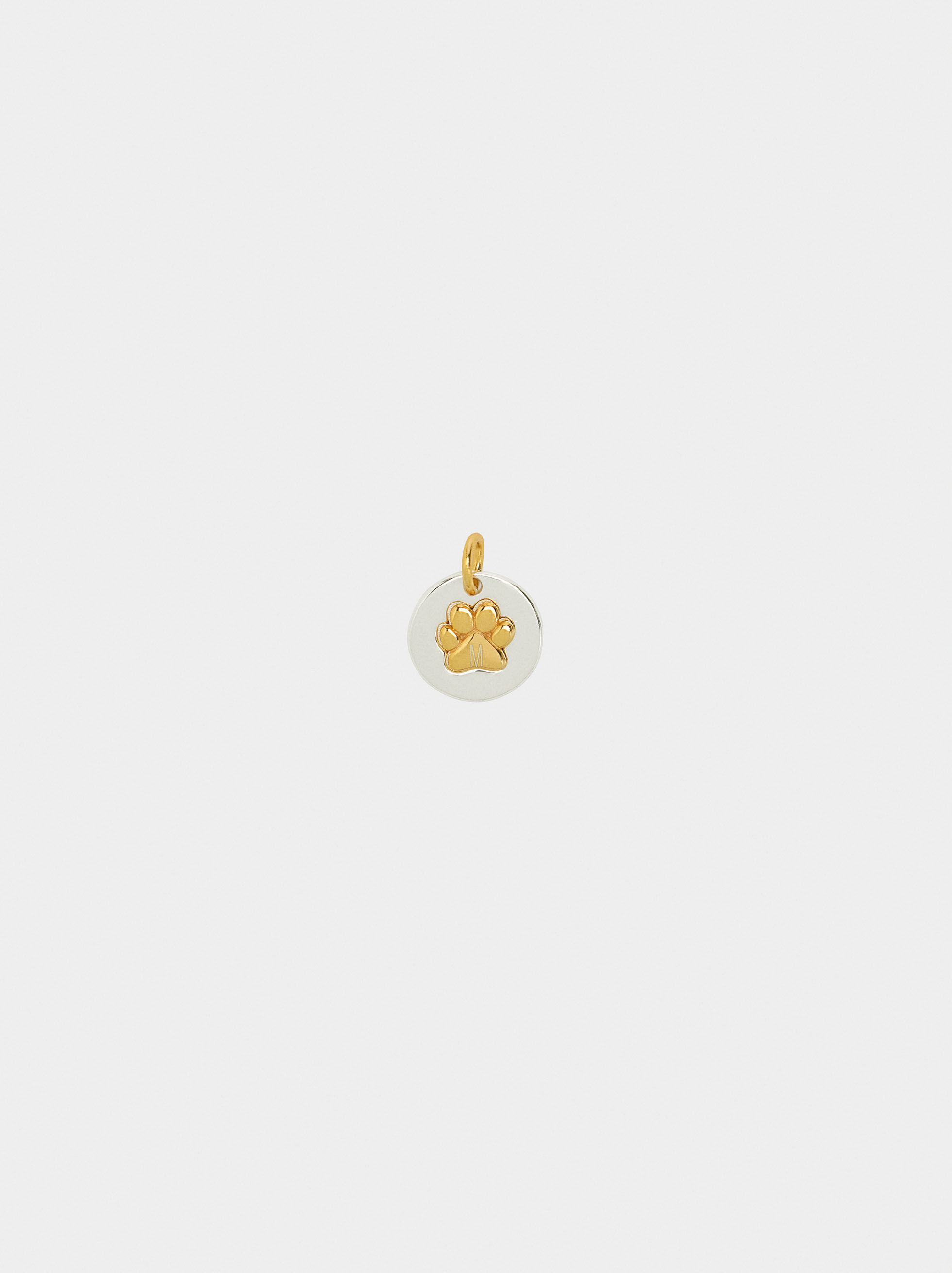 Charms bicolore animal pata - argent 925