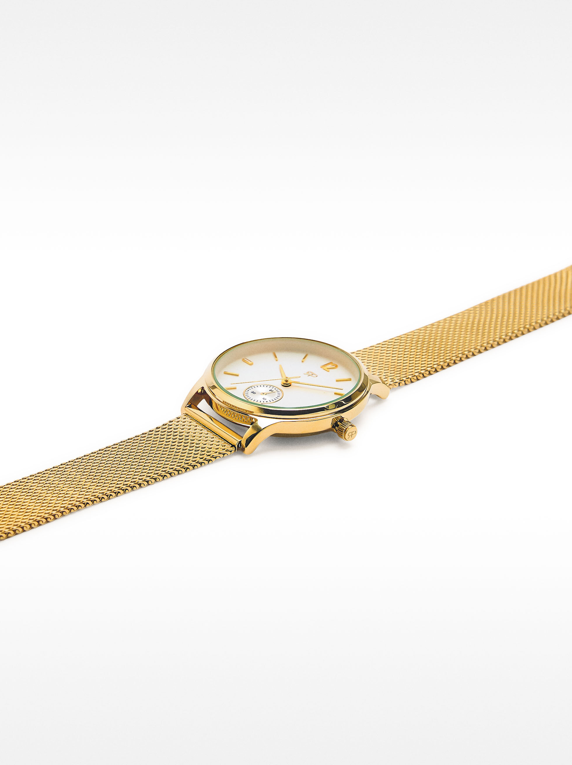 Montre bracelet en maille métallique acier